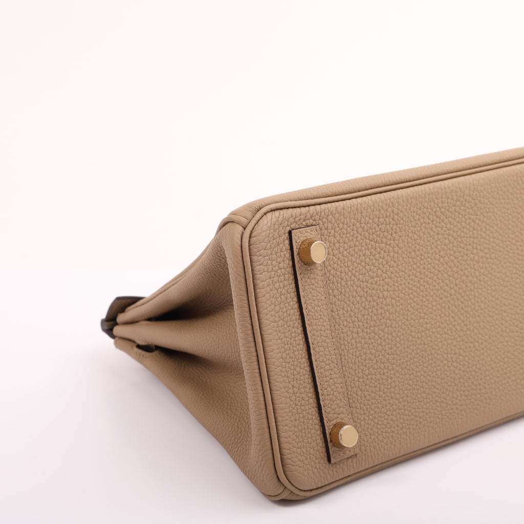 Hermès Beige Marfa Togo Retourne Birkin 25 (GHW | 2024)