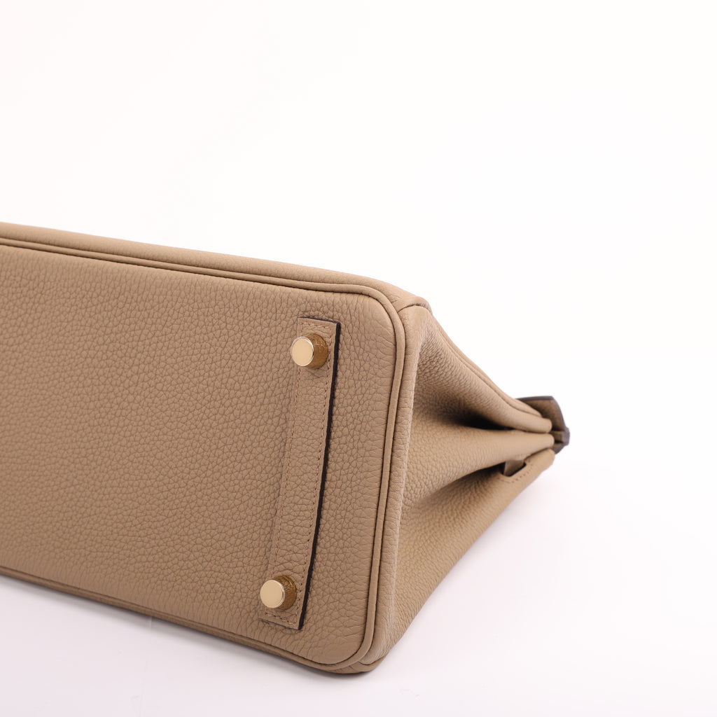 Hermès Beige Marfa Togo Retourne Birkin 25 (GHW | 2024)