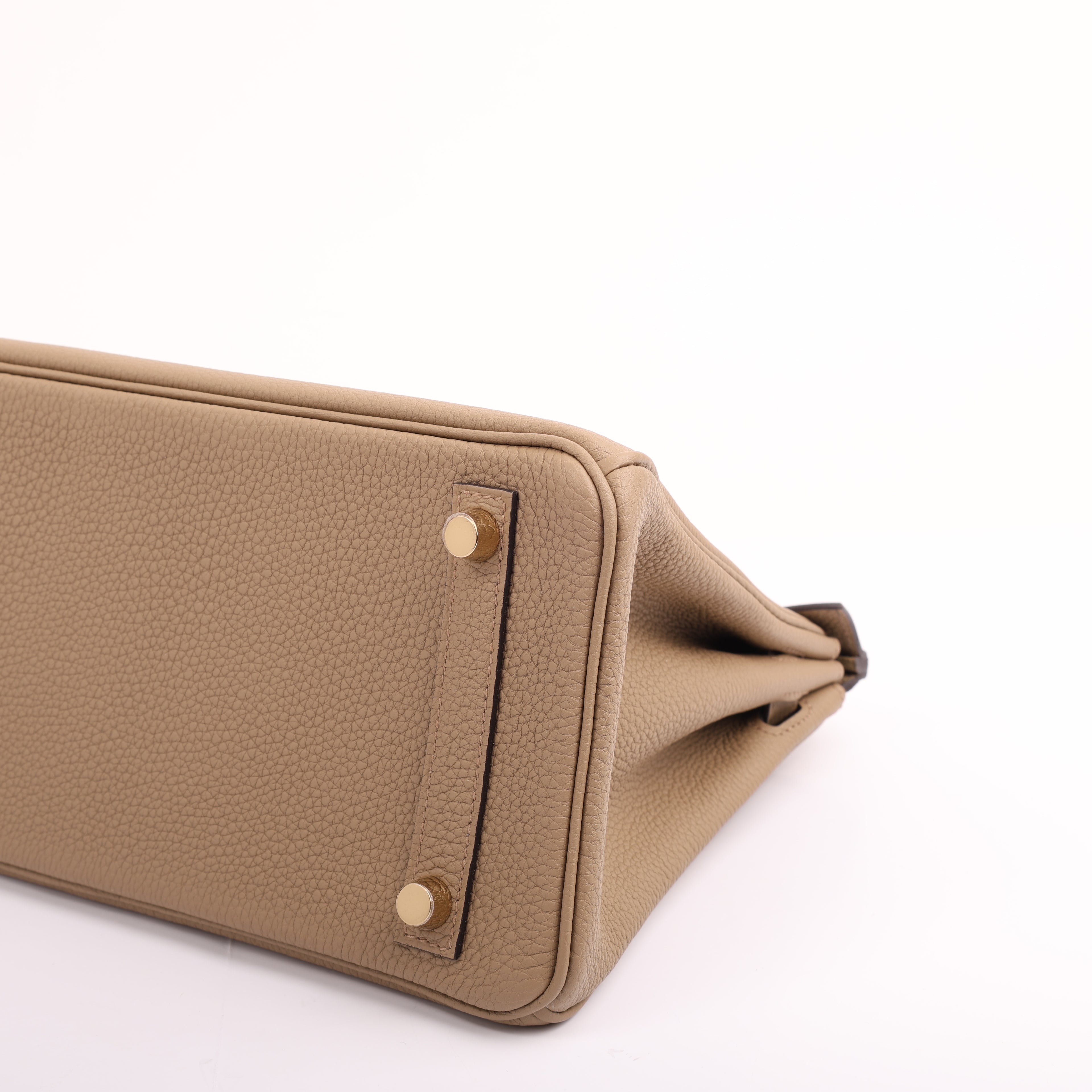 Hermès Beige Marfa Togo Retourne Birkin 25 (GHW | 2024)