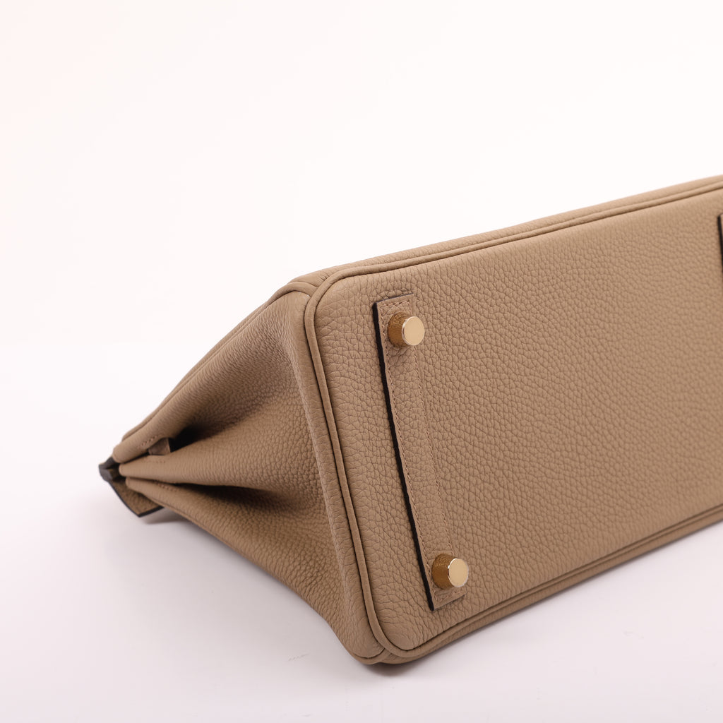 Hermès Beige Marfa Togo Retourne Birkin 25 (GHW | 2024)