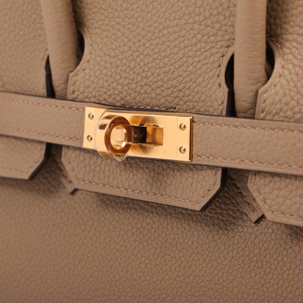 Hermès Beige Marfa Togo Retourne Birkin 25 (GHW | 2024)