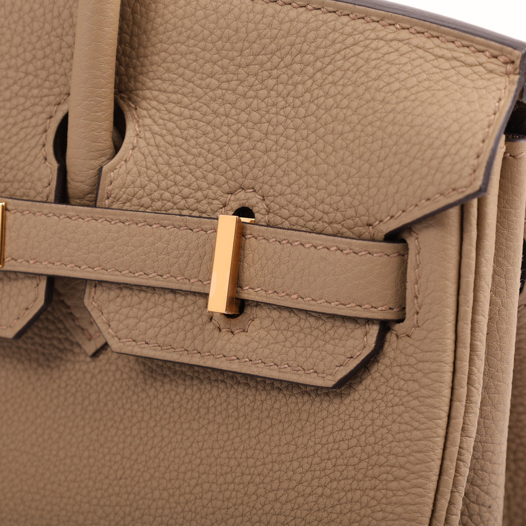 Hermès Beige Marfa Togo Retourne Birkin 25 (GHW | 2024)