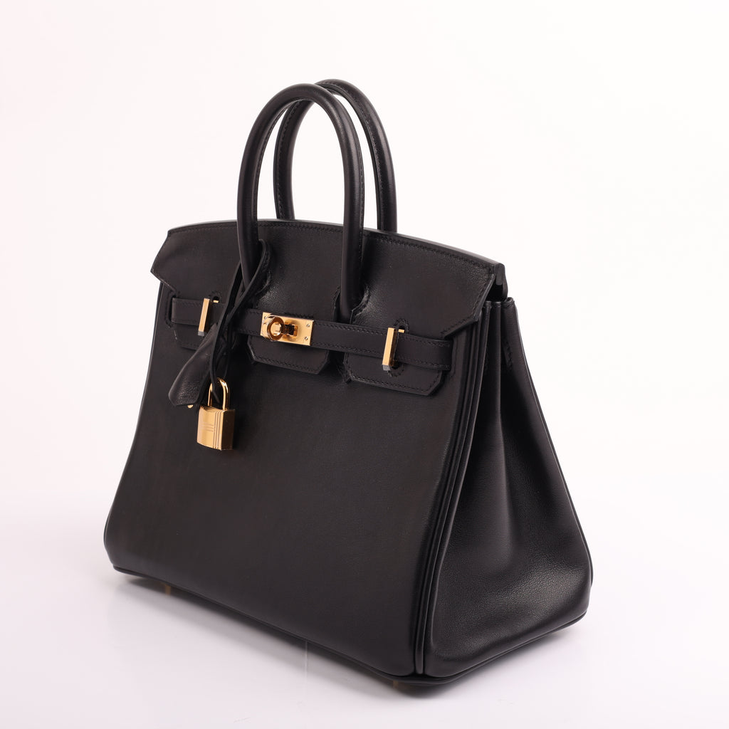 Hermès Black Veau Volupto Retourne Birkin 25 (GHW | 2025)
