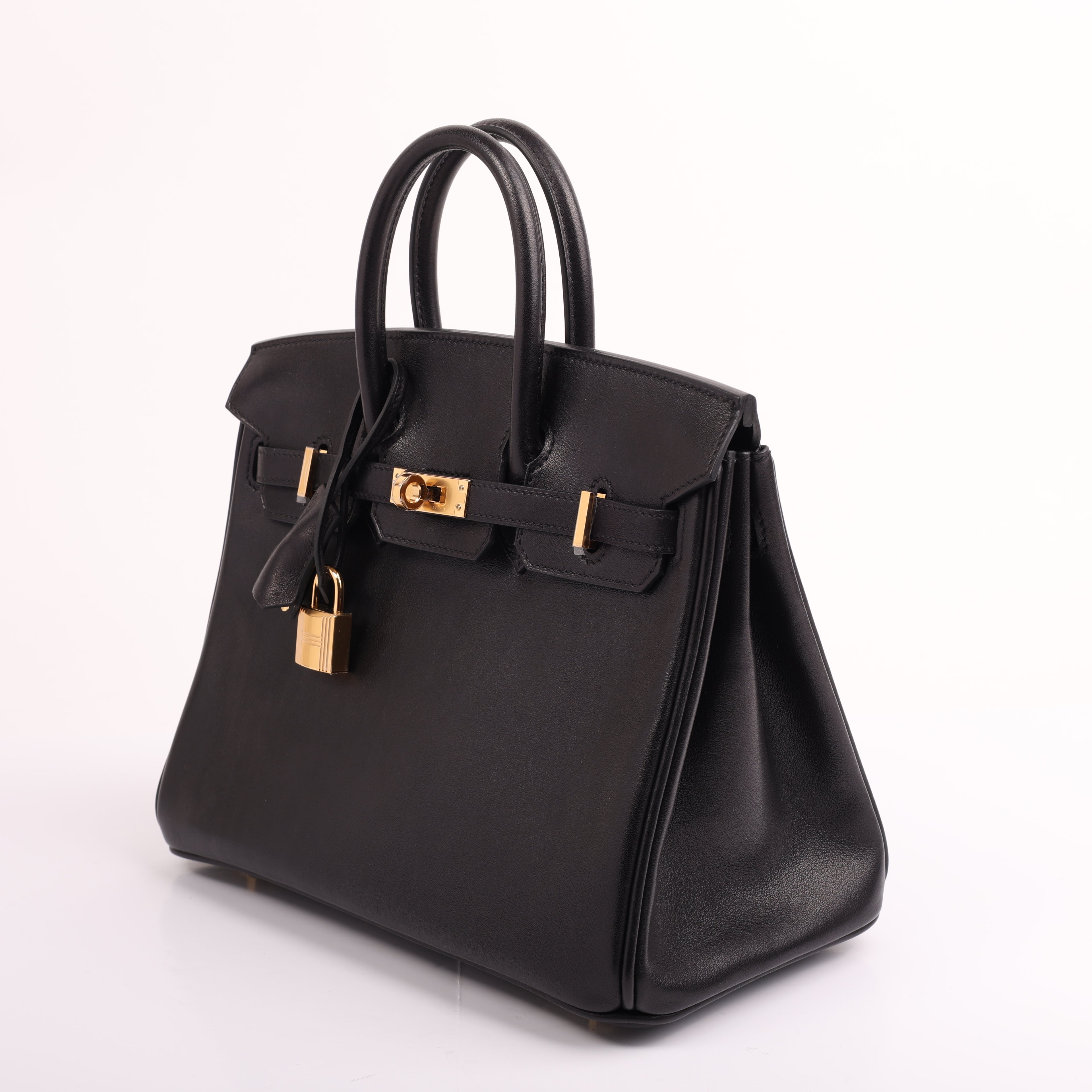Hermès Black Veau Volupto Retourne Birkin 25 (GHW | 2025)