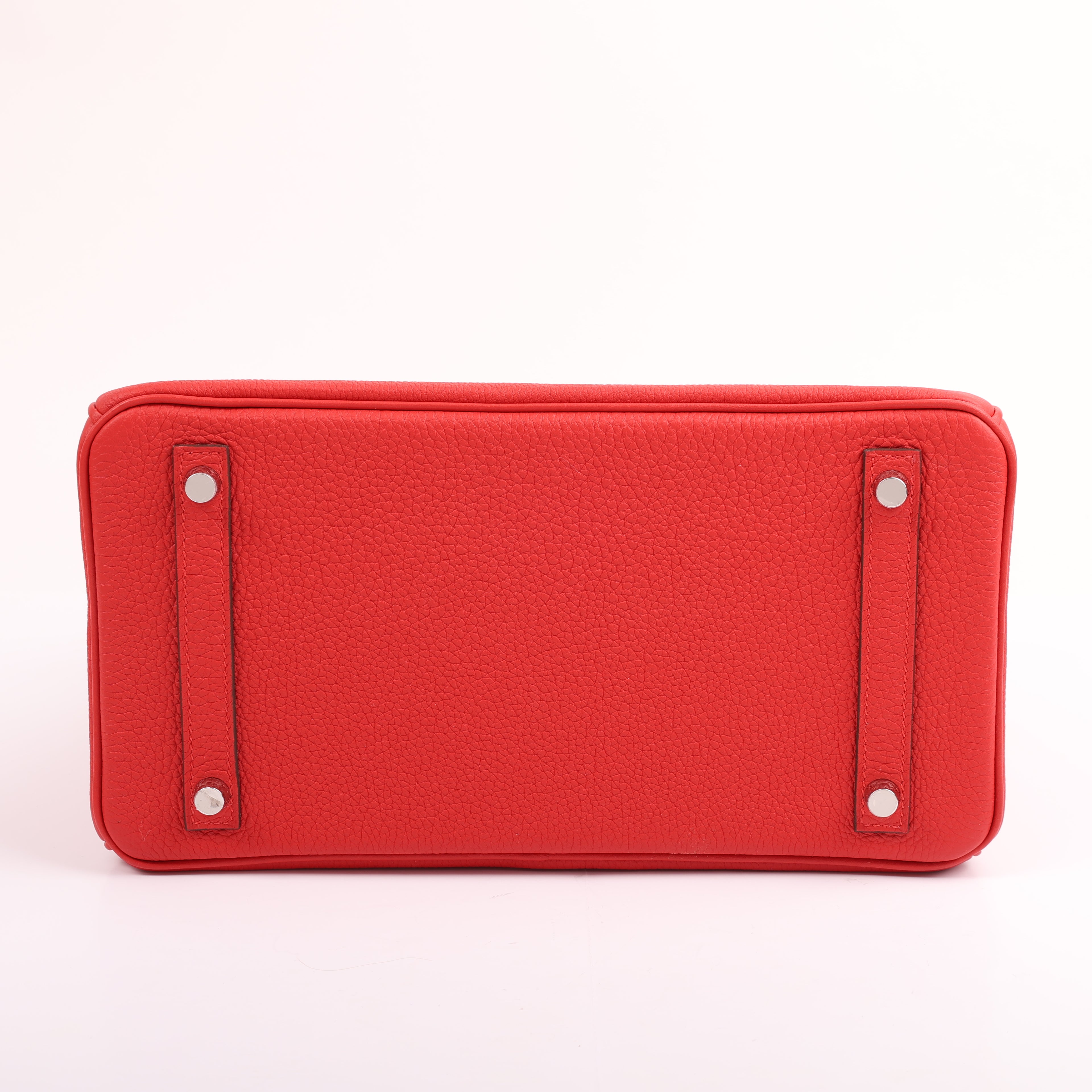 Hermès Rouge Radieux Togo Retourne Birkin 30 (PHW | 2020)