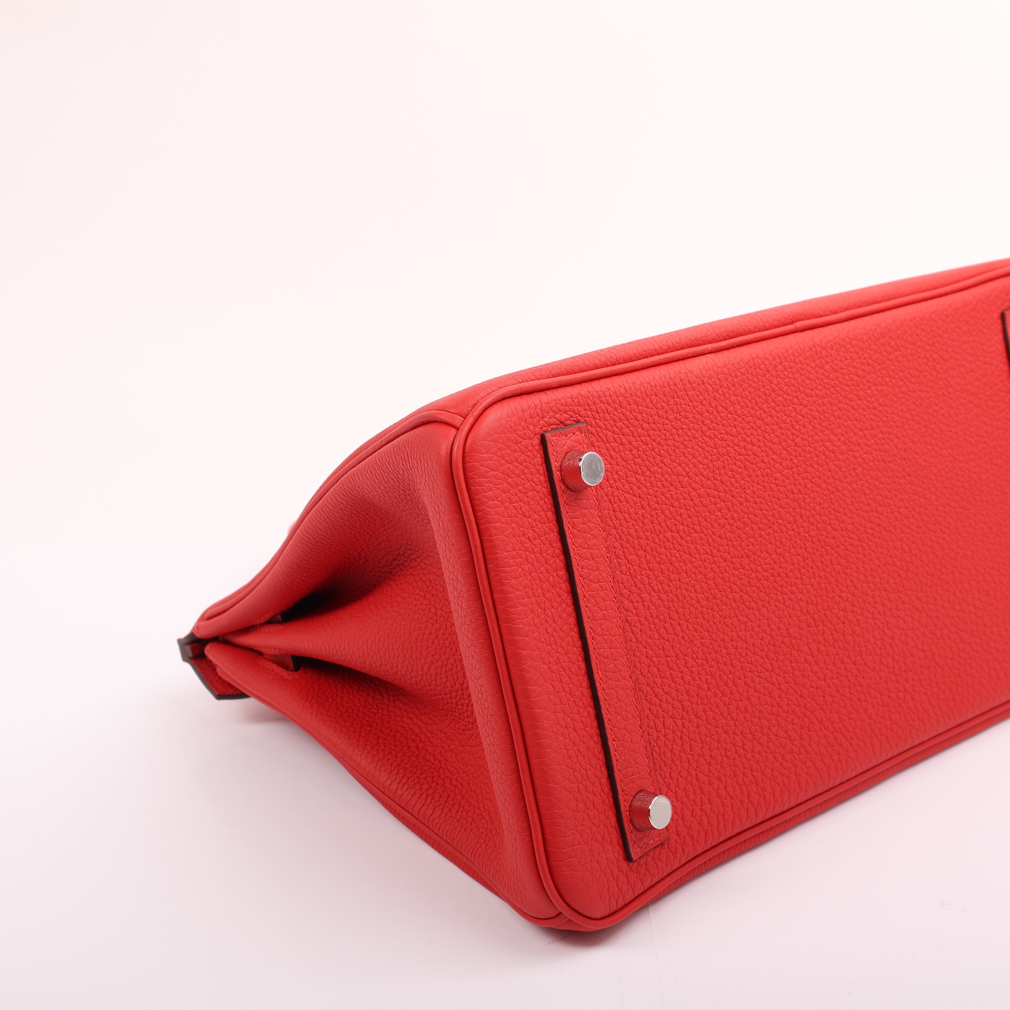 Hermès Rouge Radieux Togo Retourne Birkin 30 (PHW | 2020)