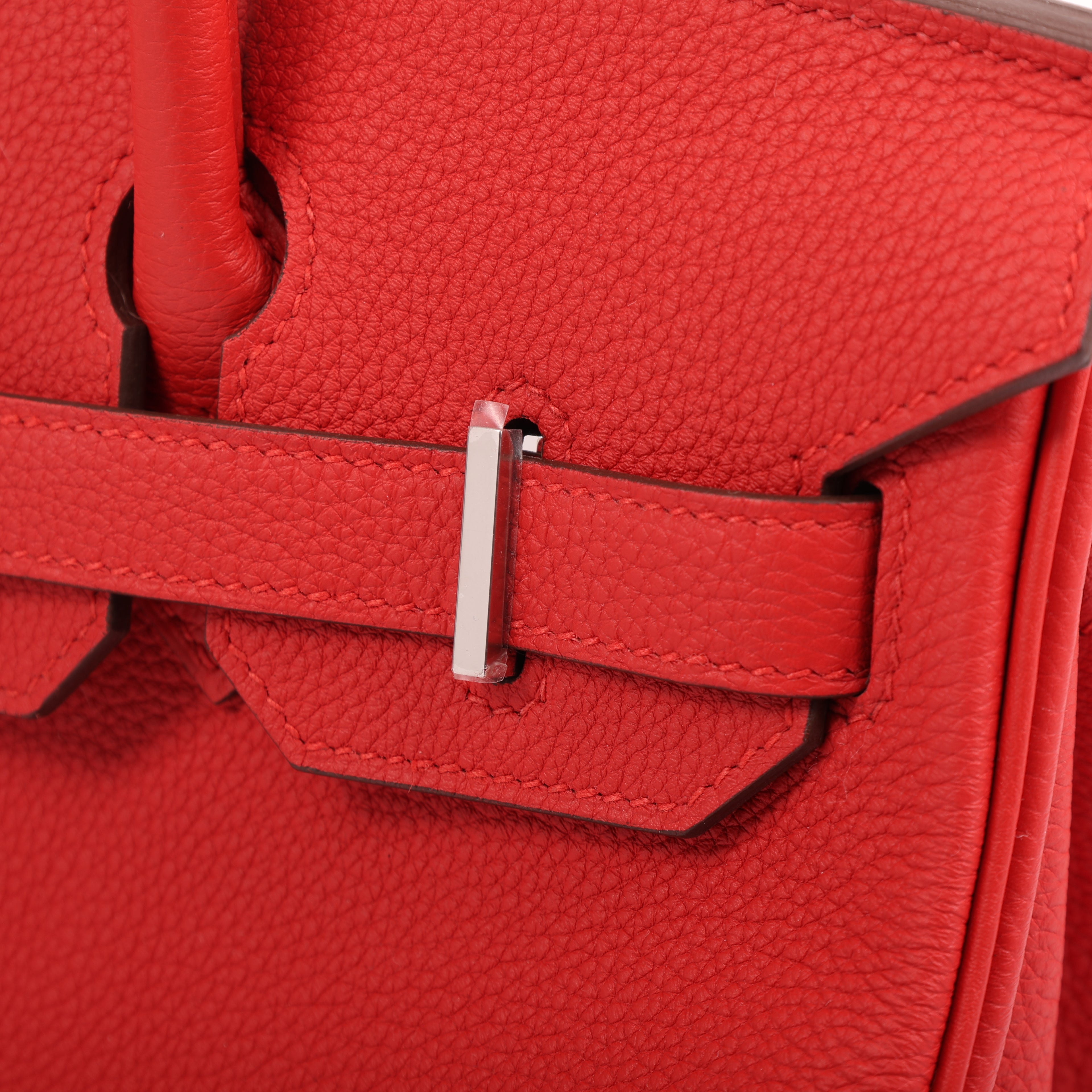 Hermès Rouge Radieux Togo Retourne Birkin 30 (PHW | 2020)
