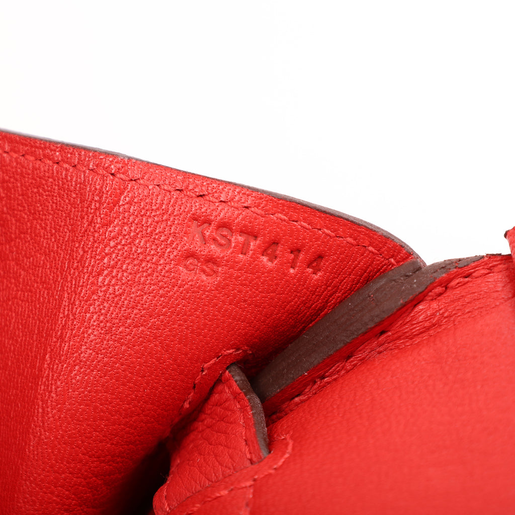 Hermès Rouge Radieux Togo Retourne Birkin 30 (PHW | 2020)
