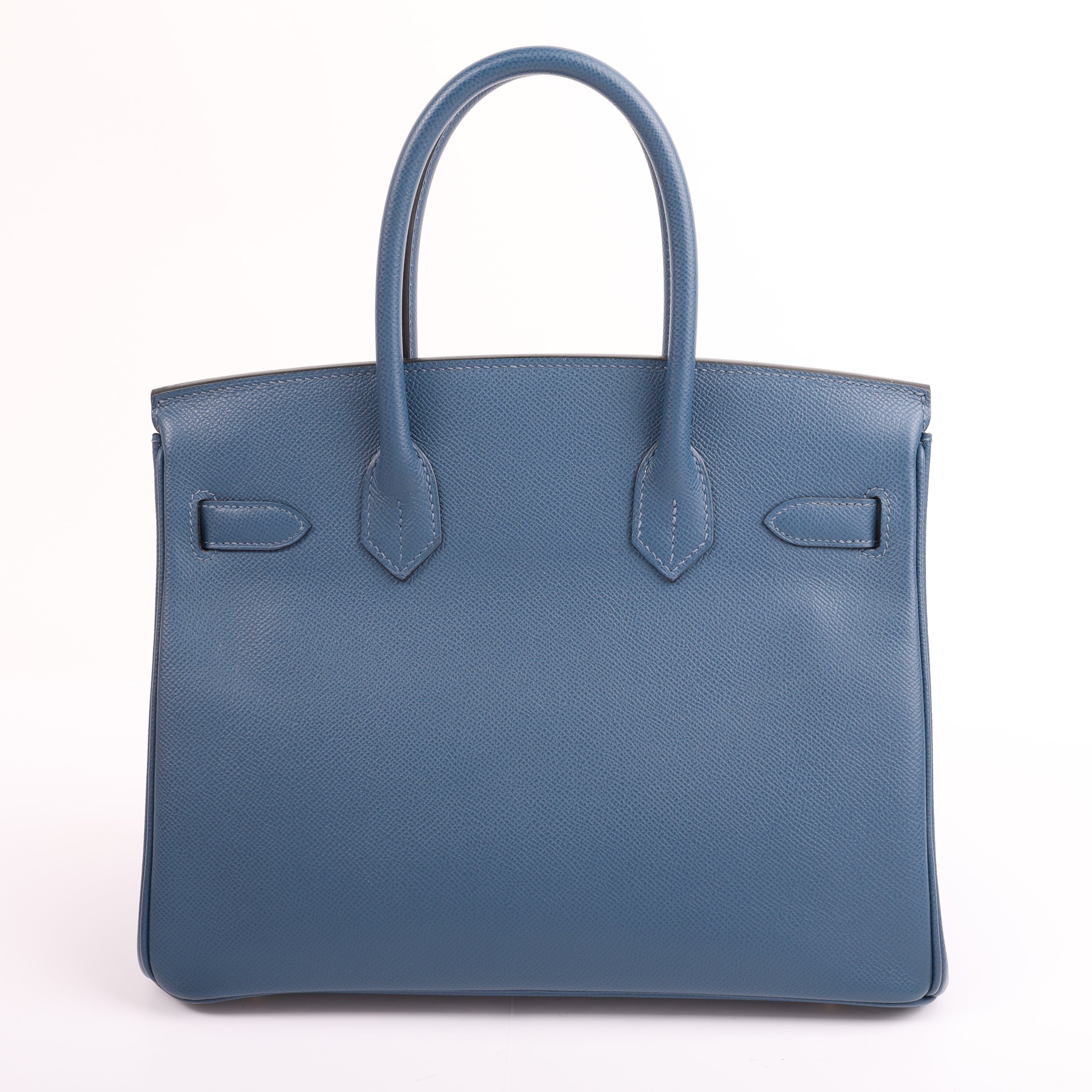 Hermès Deep Bleu Epsom Retourne Birkin 30 (GHW | 2020)