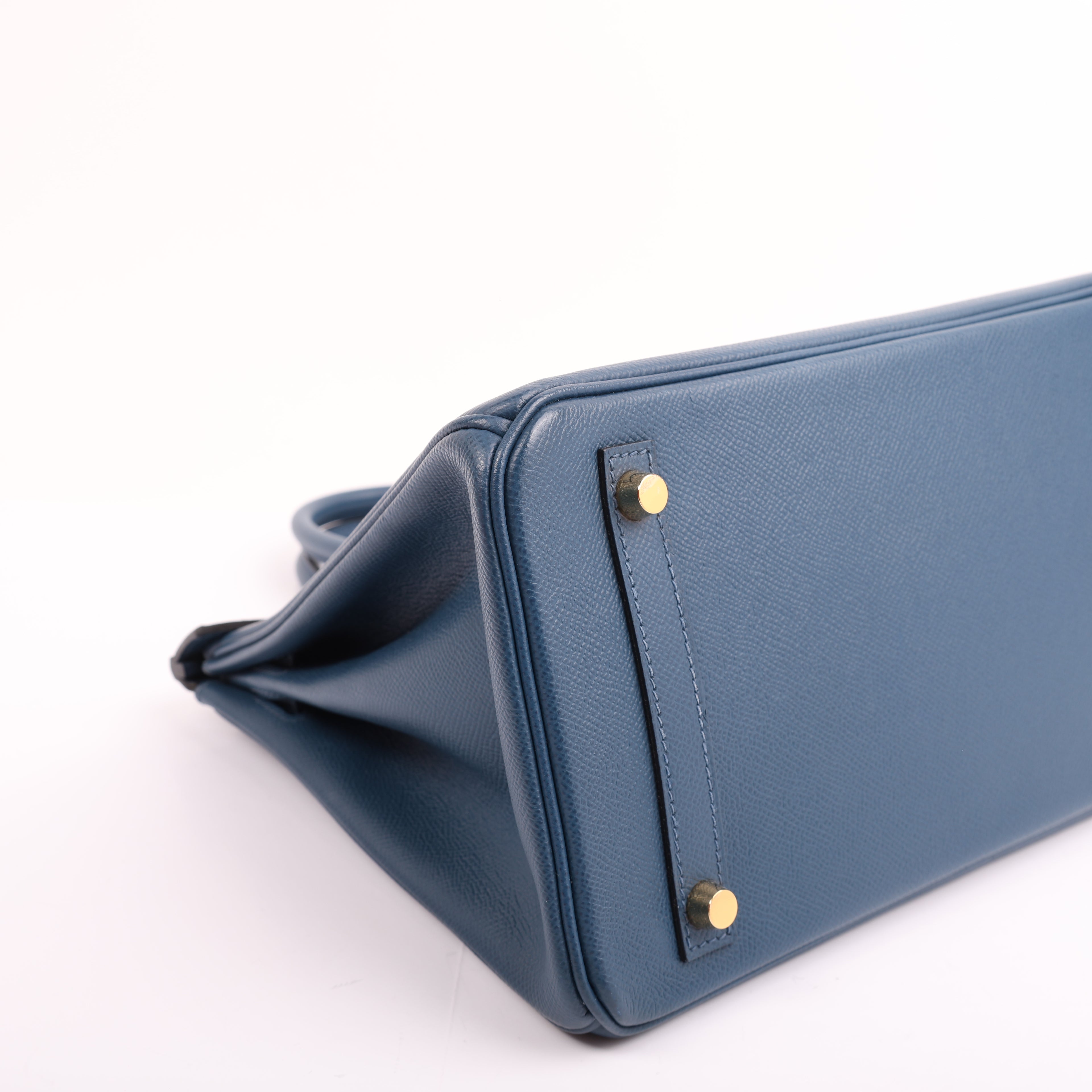 Hermès Deep Bleu Epsom Retourne Birkin 30 (GHW | 2020)