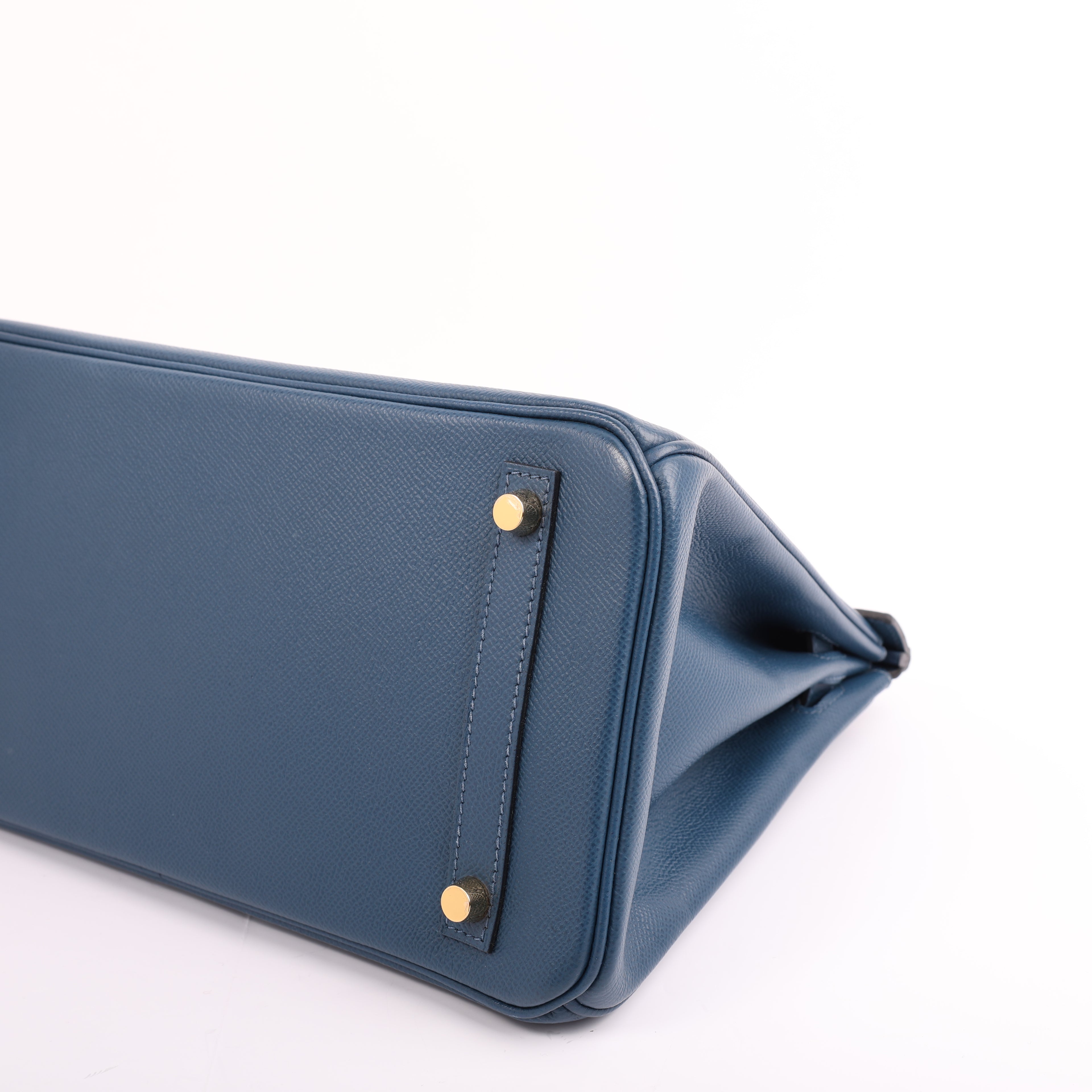 Hermès Deep Bleu Epsom Retourne Birkin 30 (GHW | 2020)