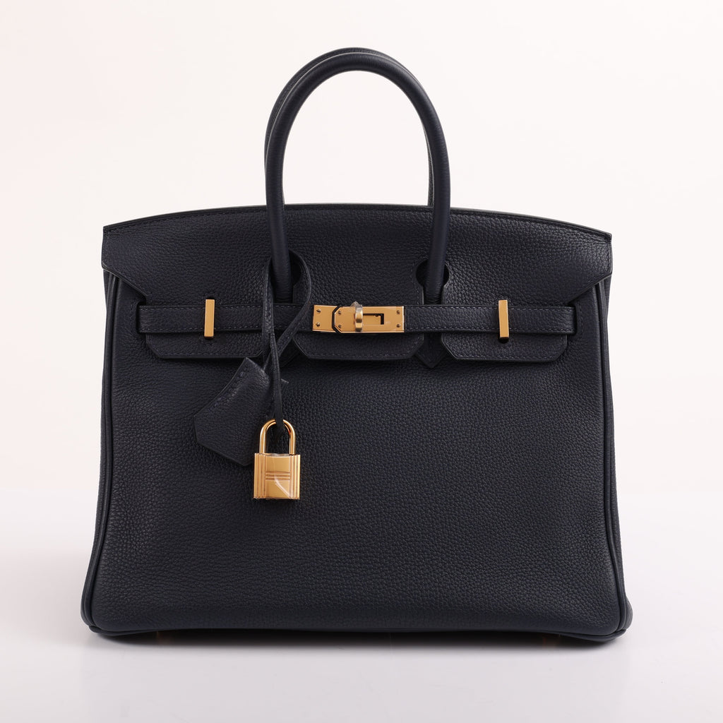 Hermès Bleu Nuit Togo Retourne Birkin 25 (GHW | 2017)