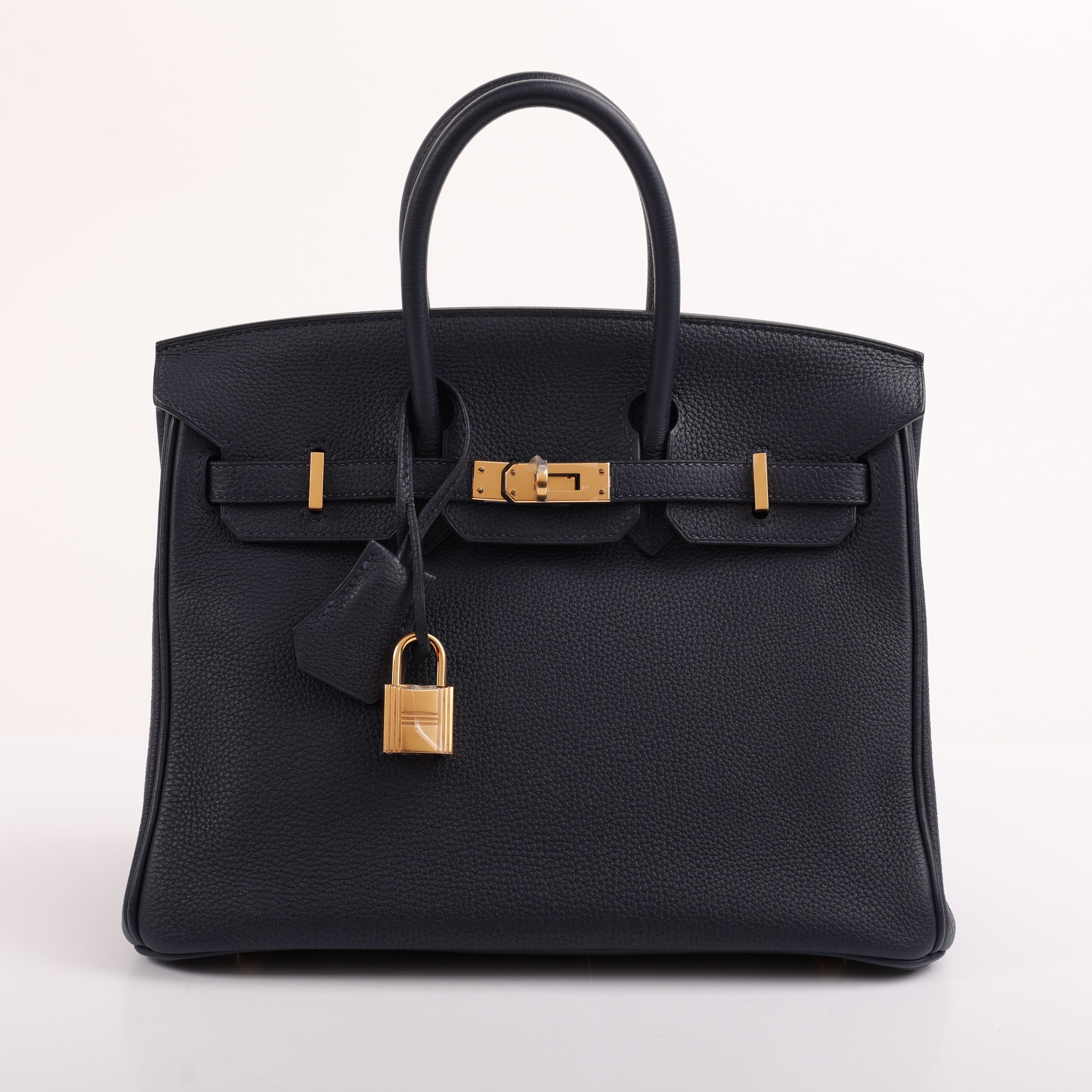 Hermès Bleu Nuit Togo Retourne Birkin 25 (GHW | 2017)