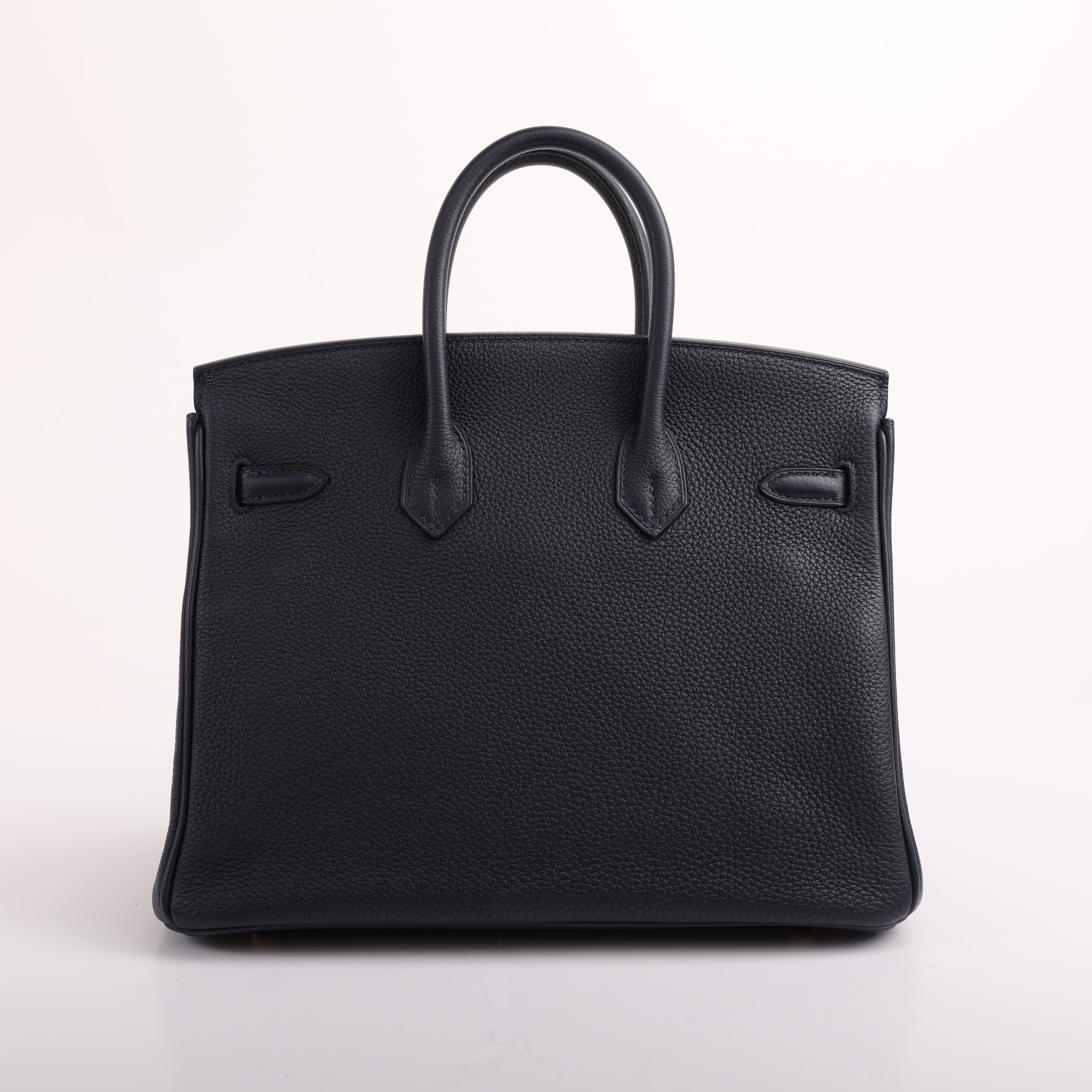 Hermès Bleu Nuit Togo Retourne Birkin 25 (GHW | 2017)