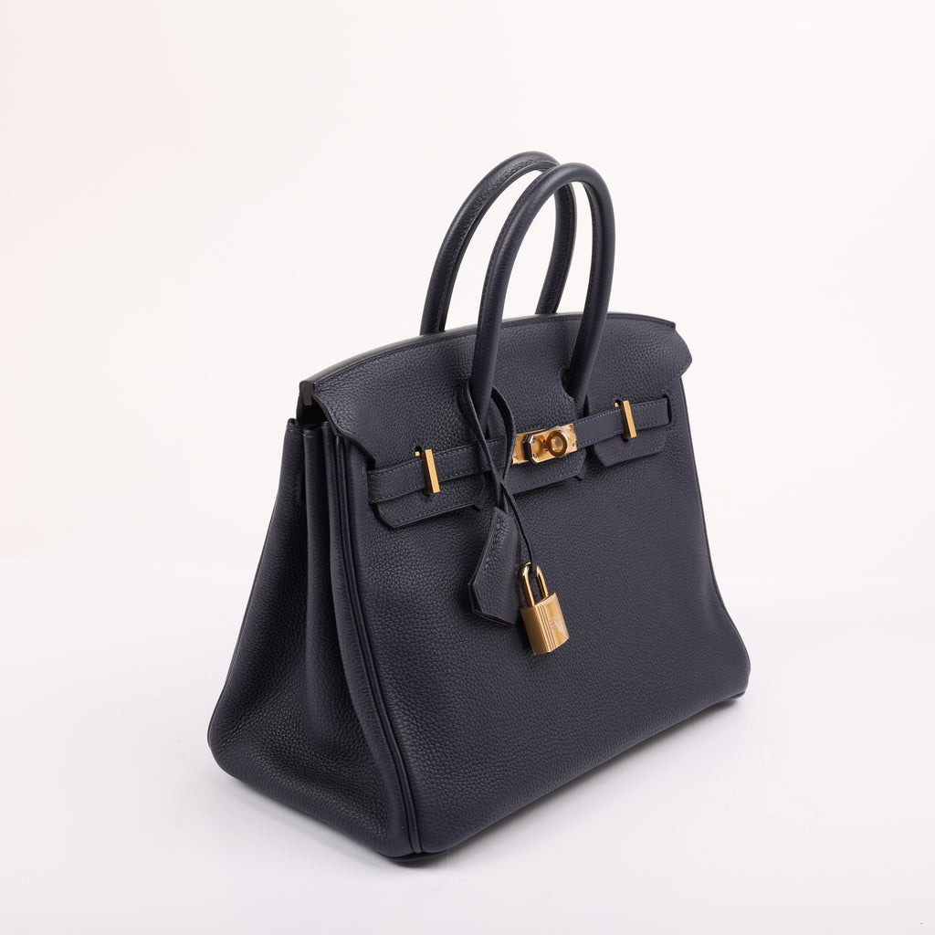 Hermès Bleu Nuit Togo Retourne Birkin 25 (GHW | 2017)