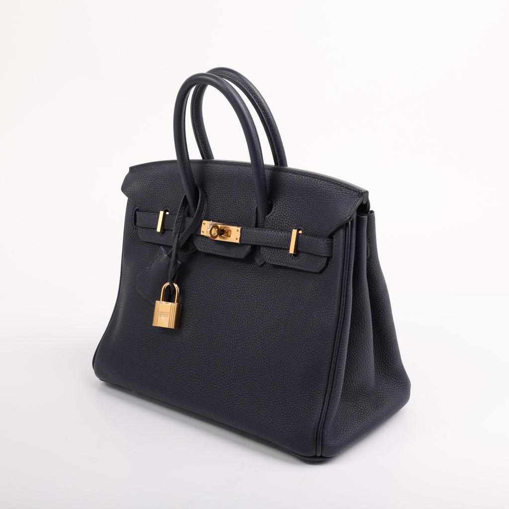 Hermès Bleu Nuit Togo Retourne Birkin 25 (GHW | 2017)