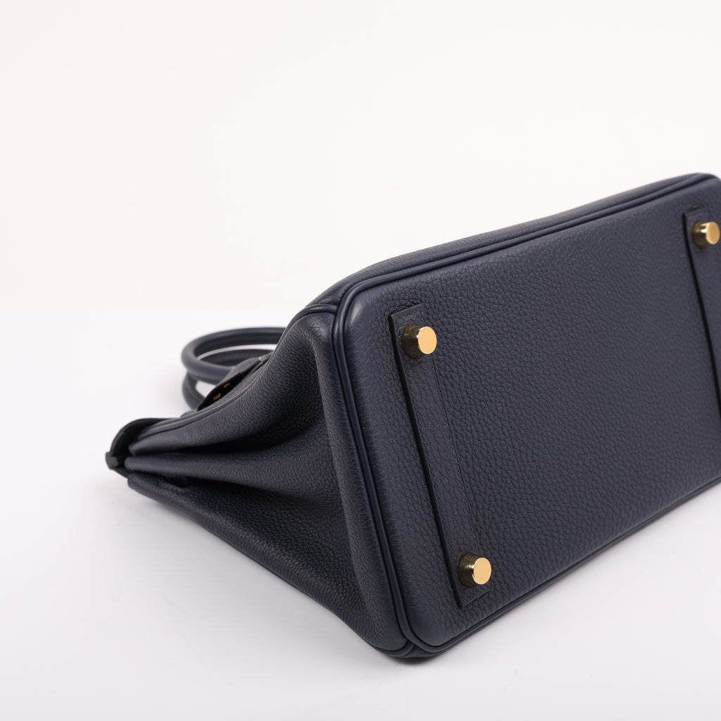 Hermès Bleu Nuit Togo Retourne Birkin 25 (GHW | 2017)