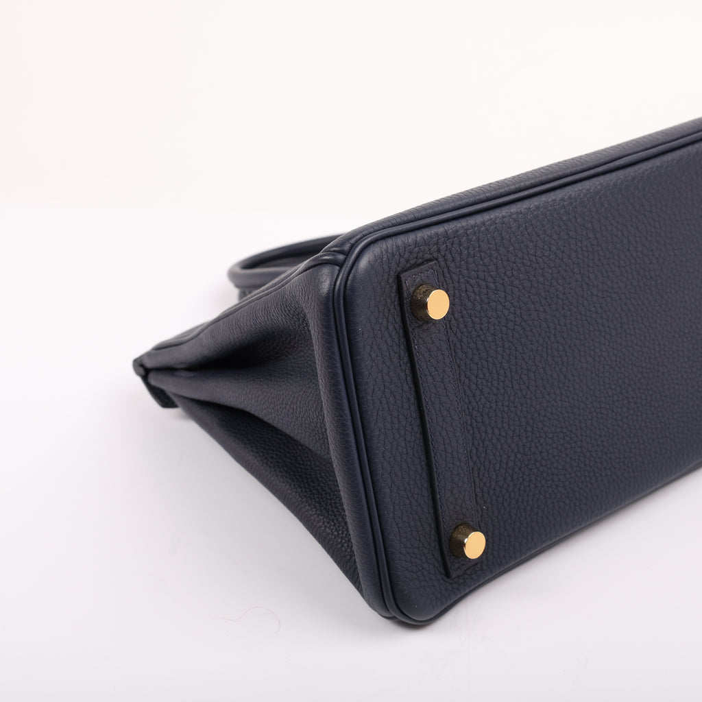 Hermès Bleu Nuit Togo Retourne Birkin 25 (GHW | 2017)