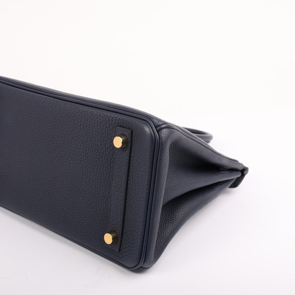 Hermès Bleu Nuit Togo Retourne Birkin 25 (GHW | 2017)