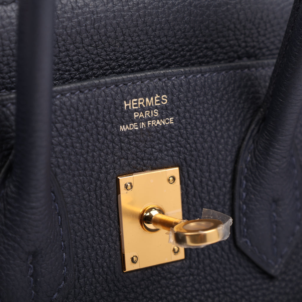 Hermès Bleu Nuit Togo Retourne Birkin 25 (GHW | 2017)