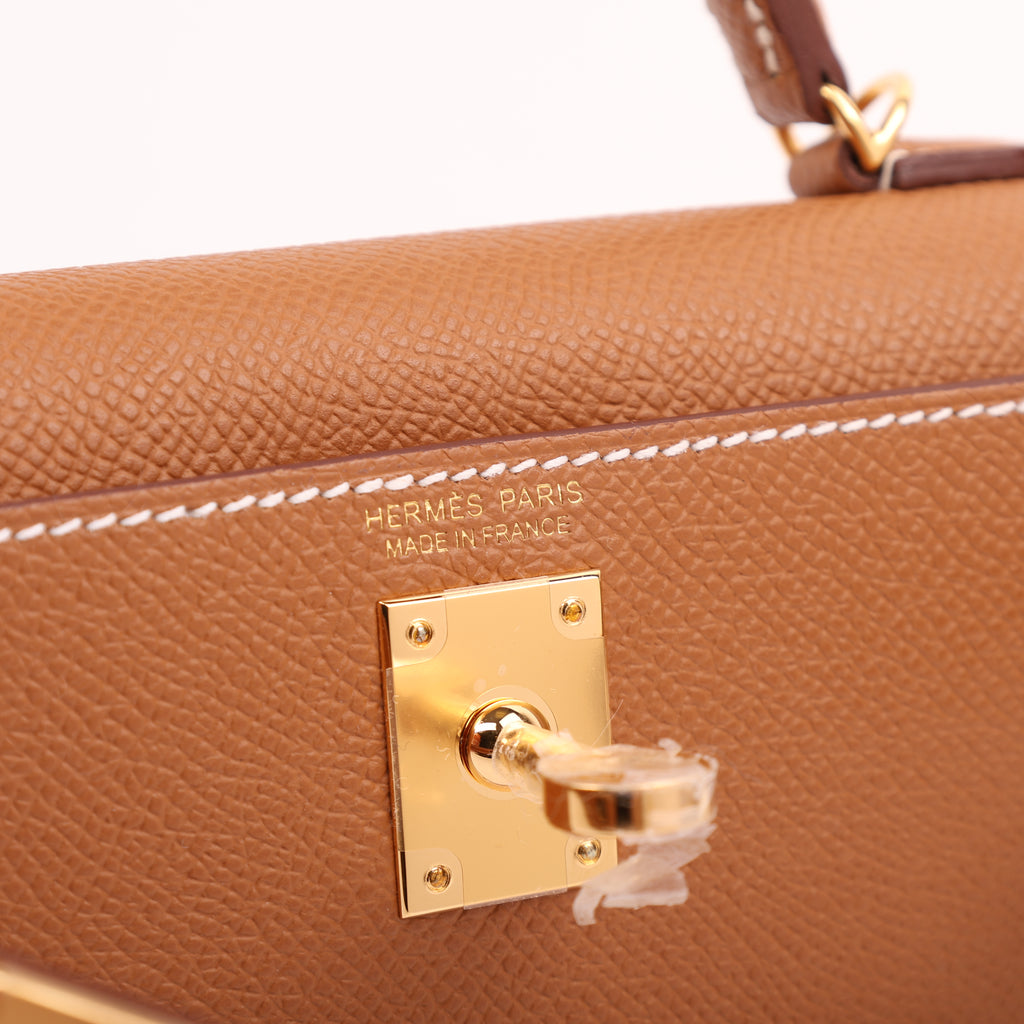 Hermes Gold Epsom Mini Kelly II 20 (GHW | 2024)