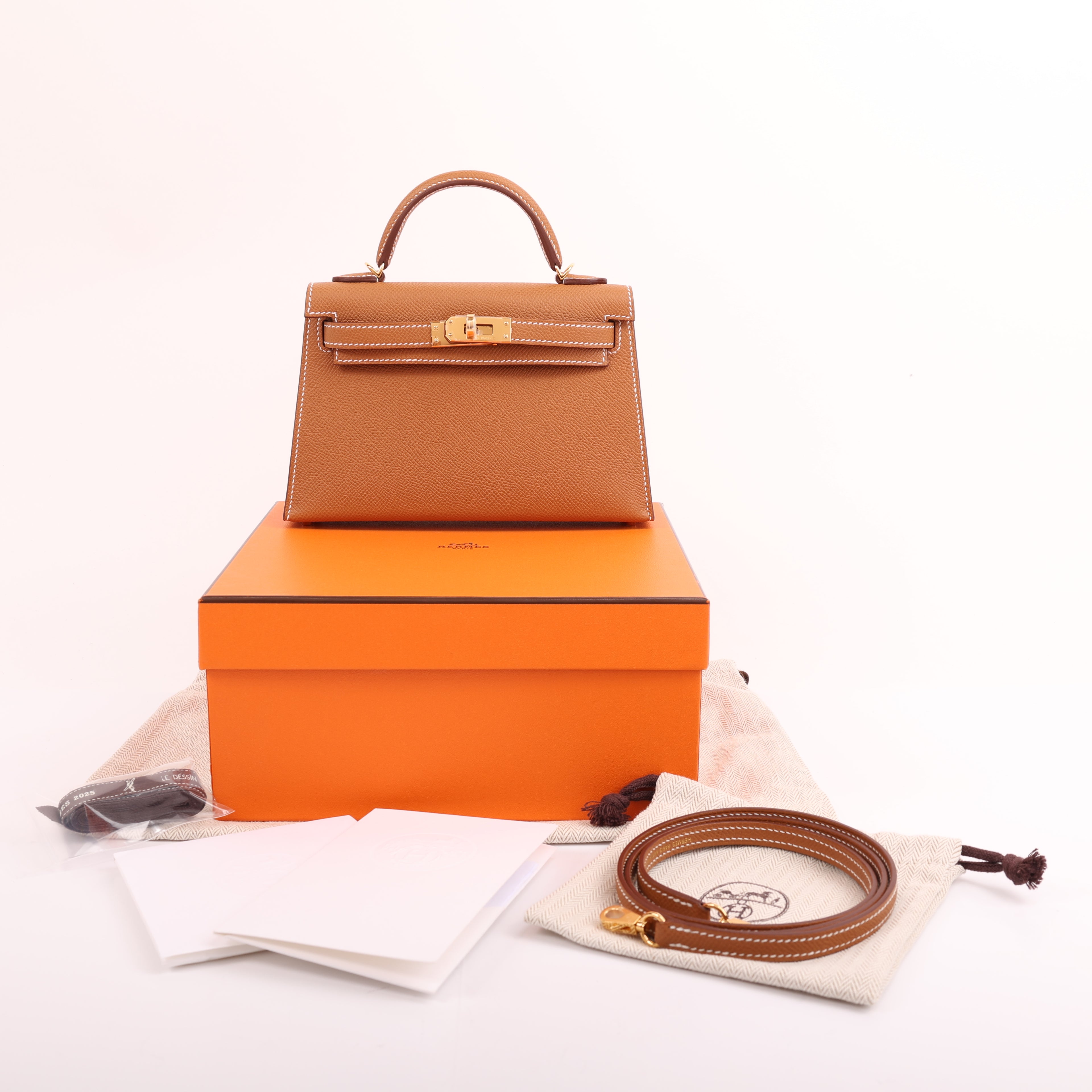Hermes Gold Epsom Mini Kelly II 20 (GHW | 2024)