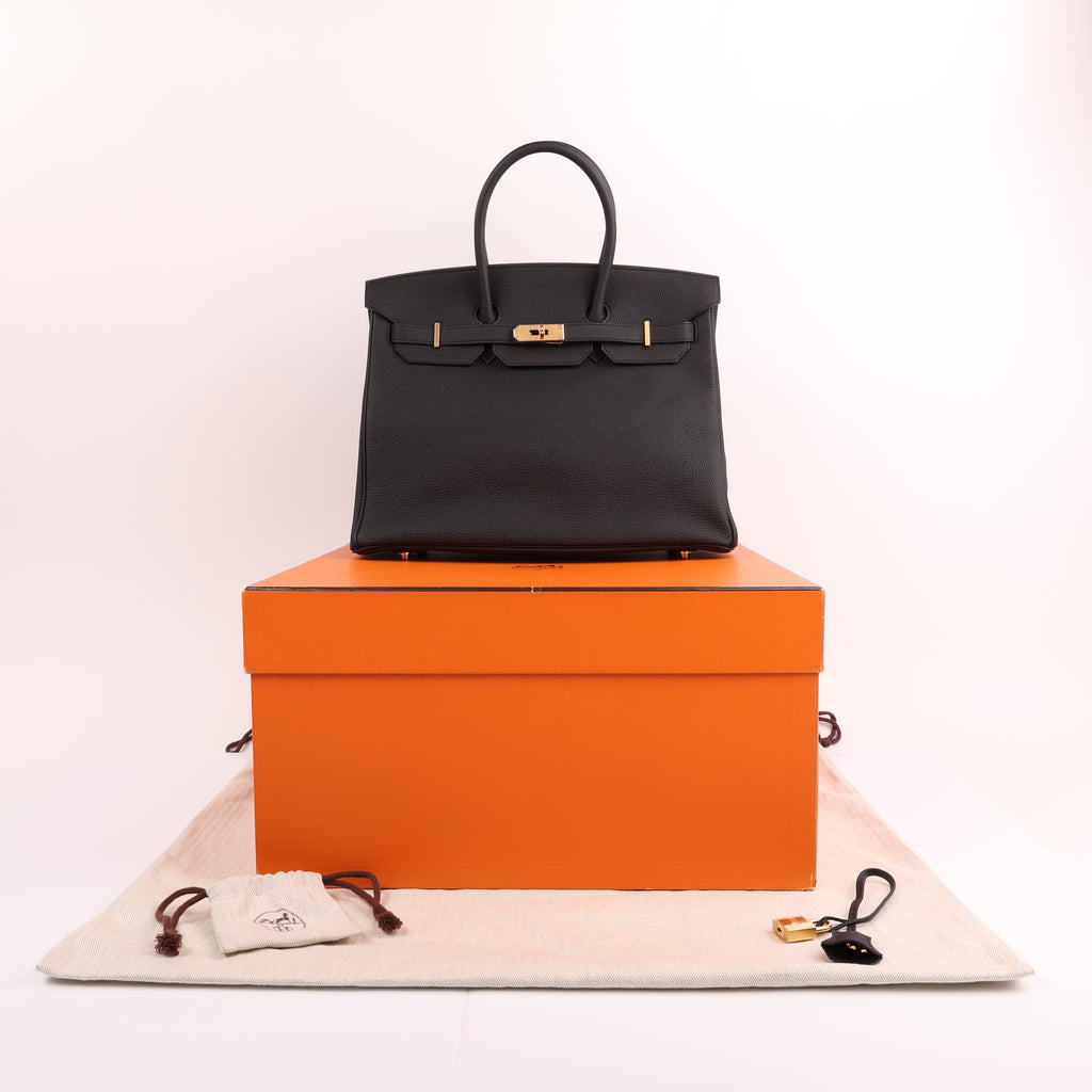 Hermès Black Togo Retourne Birkin 35 (GHW | 2020)
