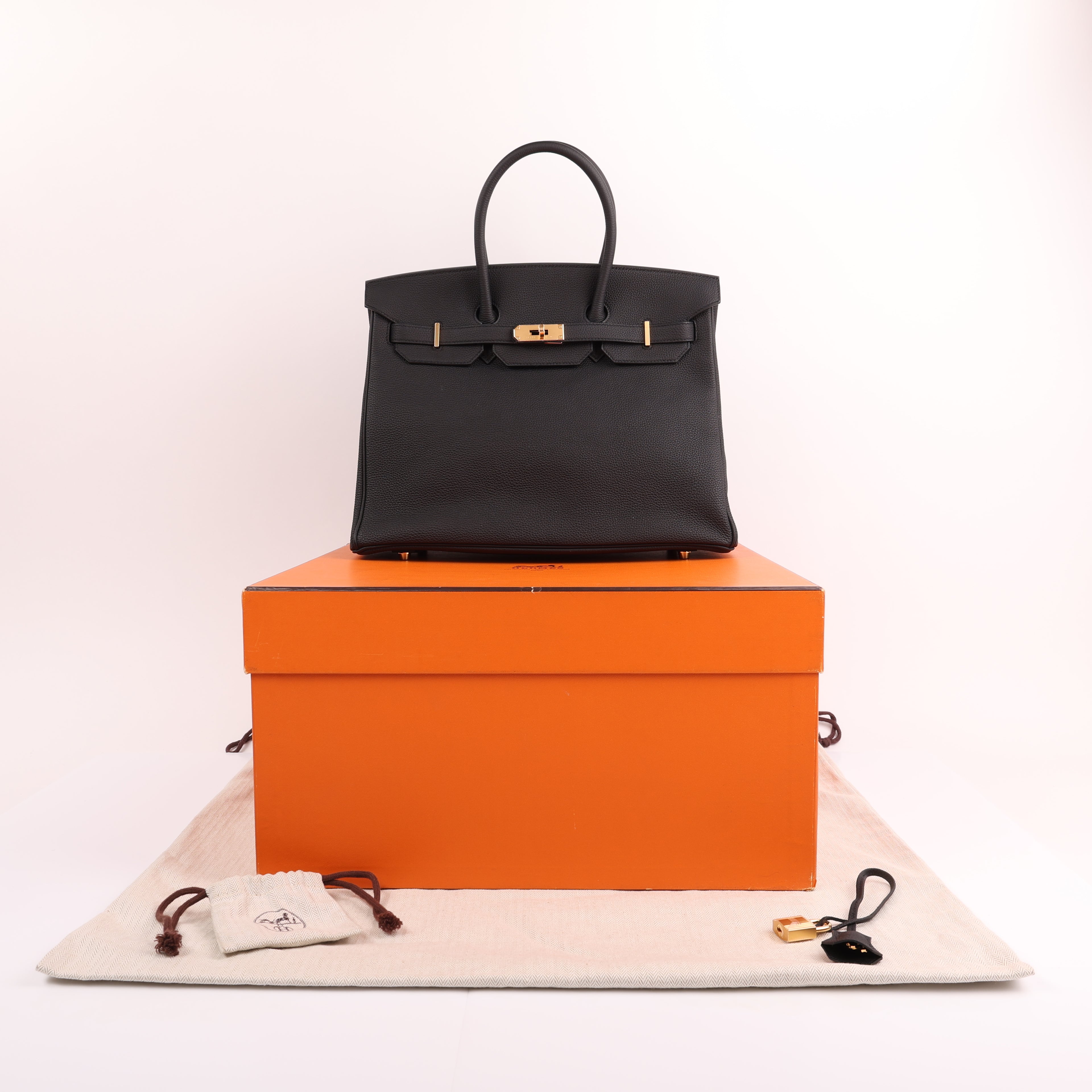 Hermès Black Togo Retourne Birkin 35 (GHW | 2020)