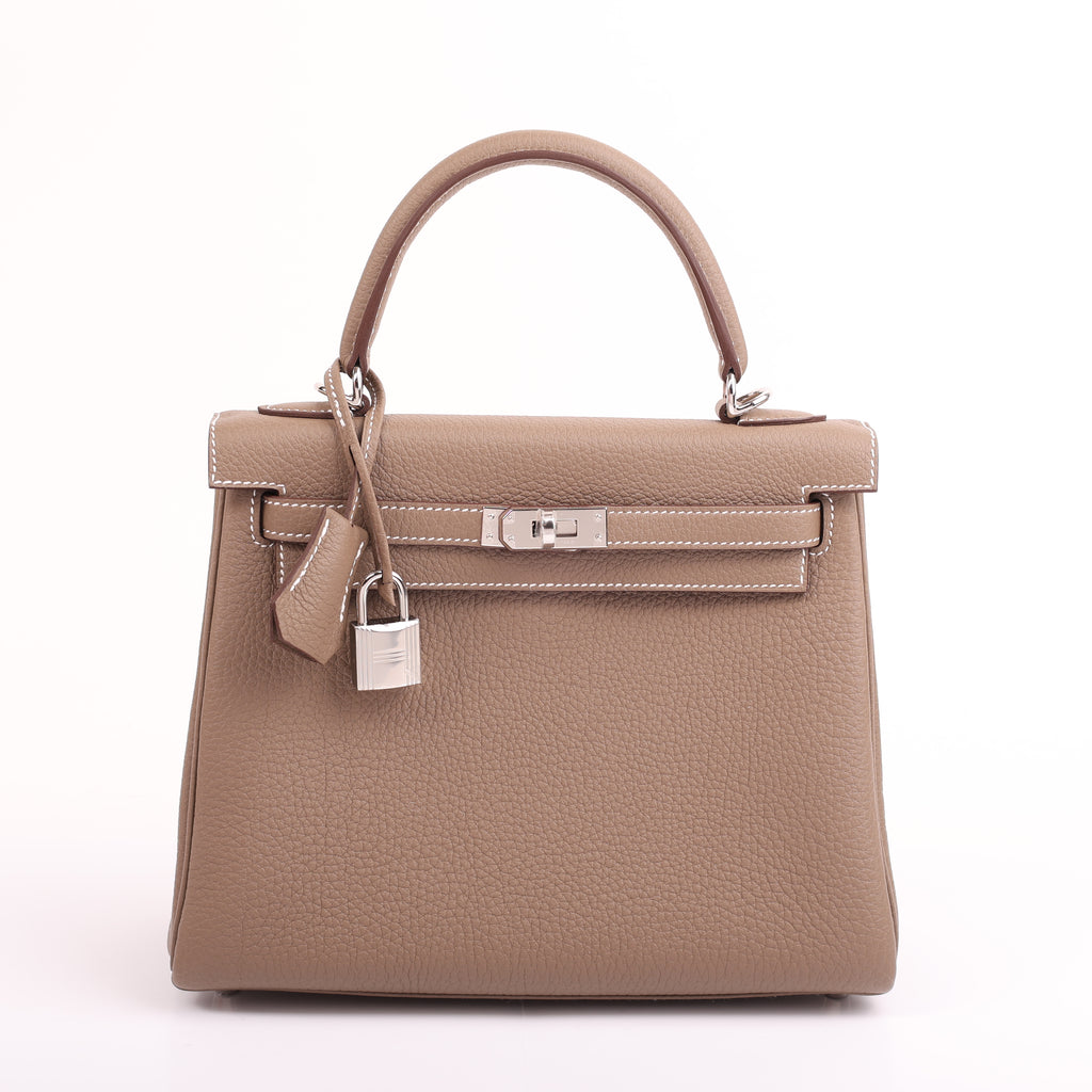 Hermès Etoupe Togo Retourne Kelly 25 (PHW | 2025)