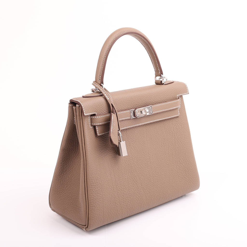 Hermès Etoupe Togo Retourne Kelly 25 (PHW | 2025)