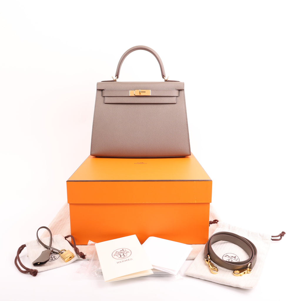 Hermès Etain Epsom Sellier Kelly 28 (GHW | 2018)