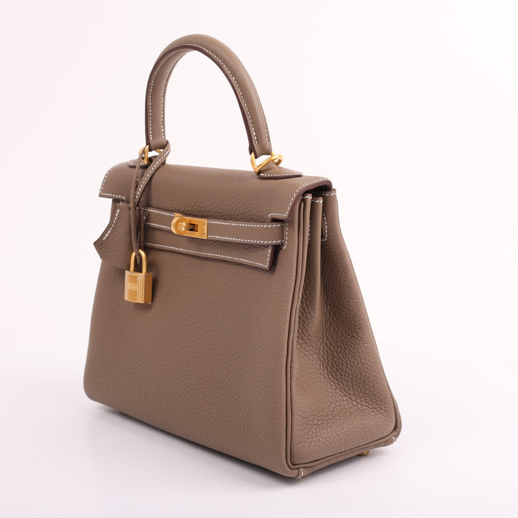 Hermes Etoupe Togo Retourne Kelly 25 (BGHW | 2025)