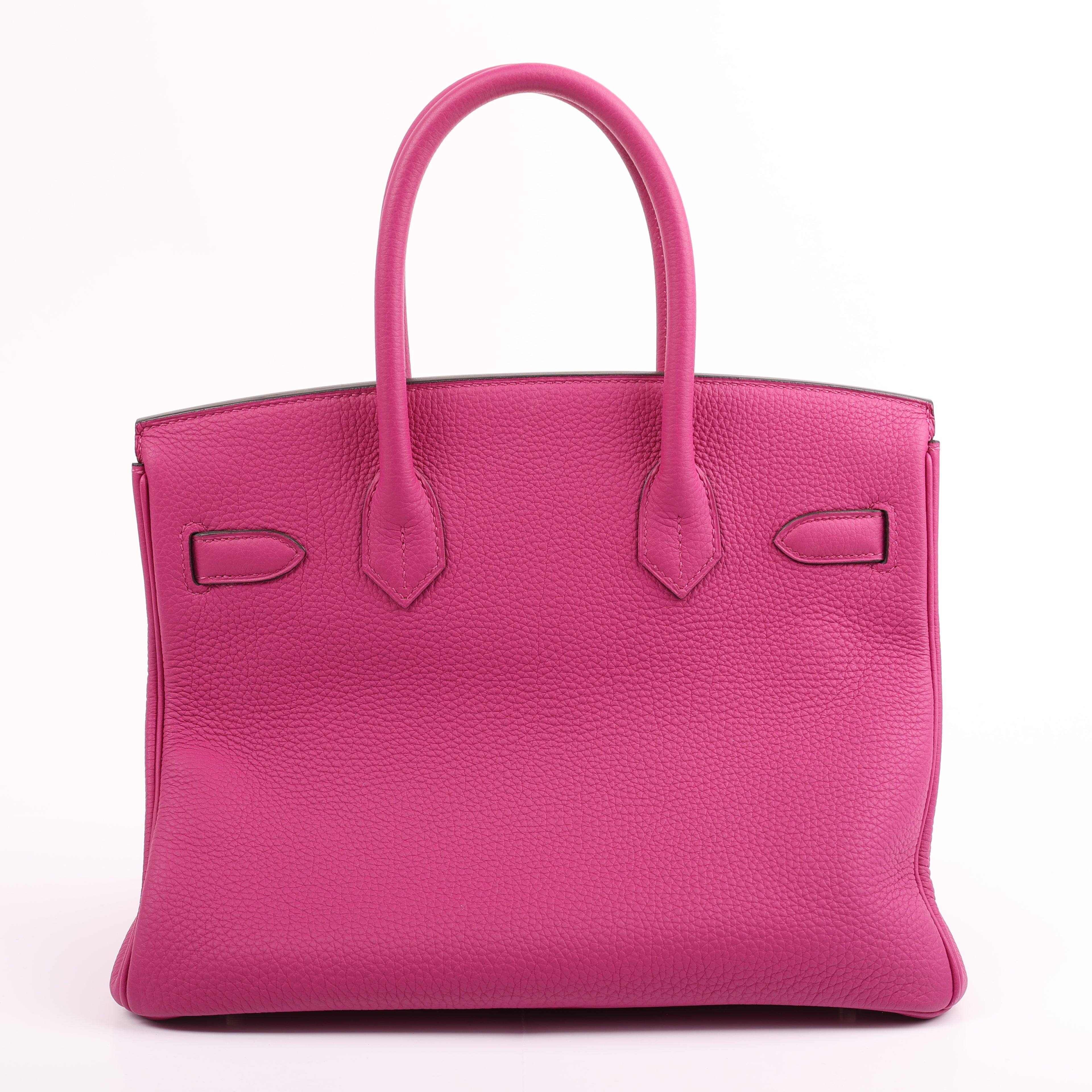 Hermès Rose Pourpre Togo Retourne Birkin 30 (PHW | 2017)