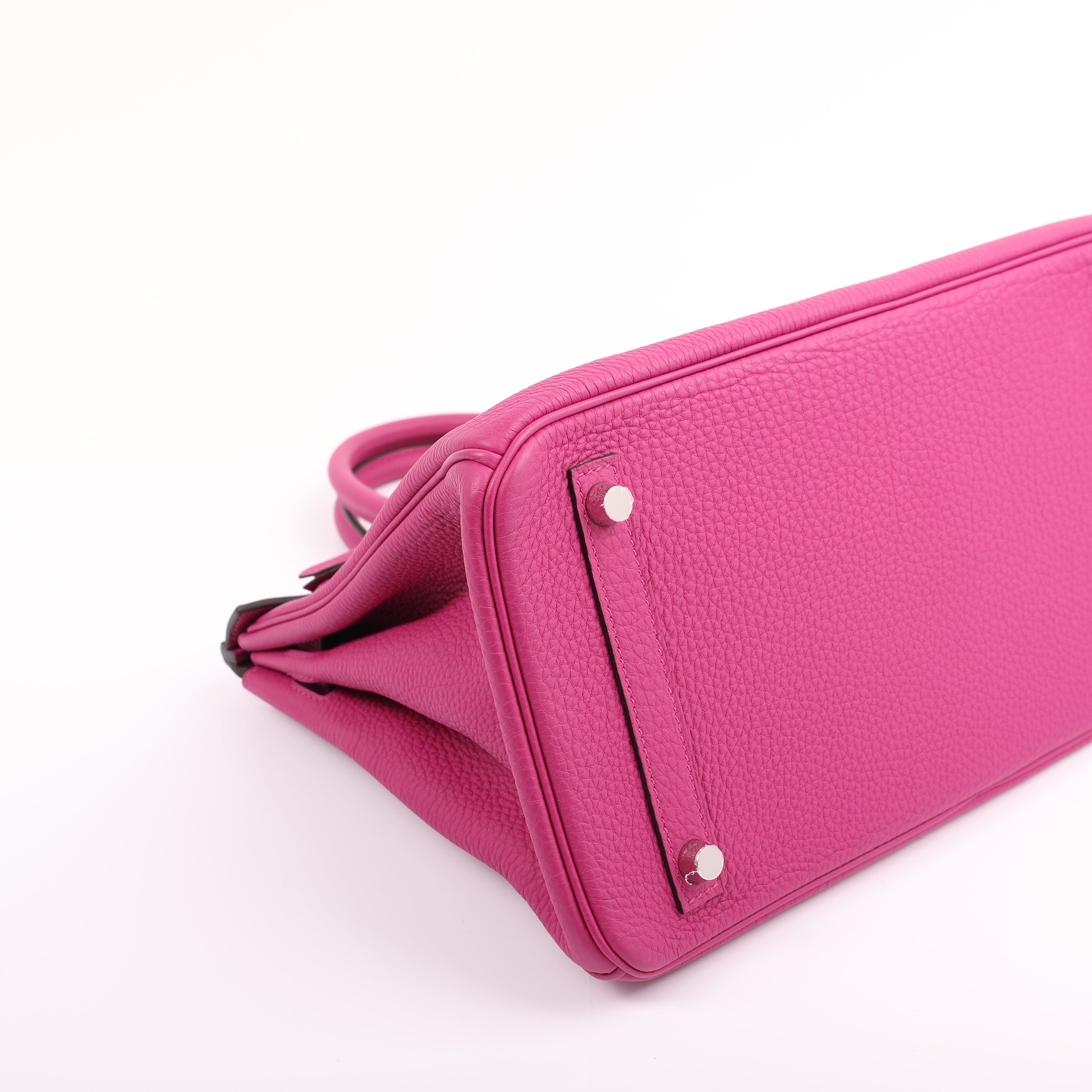 Hermès Rose Pourpre Togo Retourne Birkin 30 (PHW | 2017)