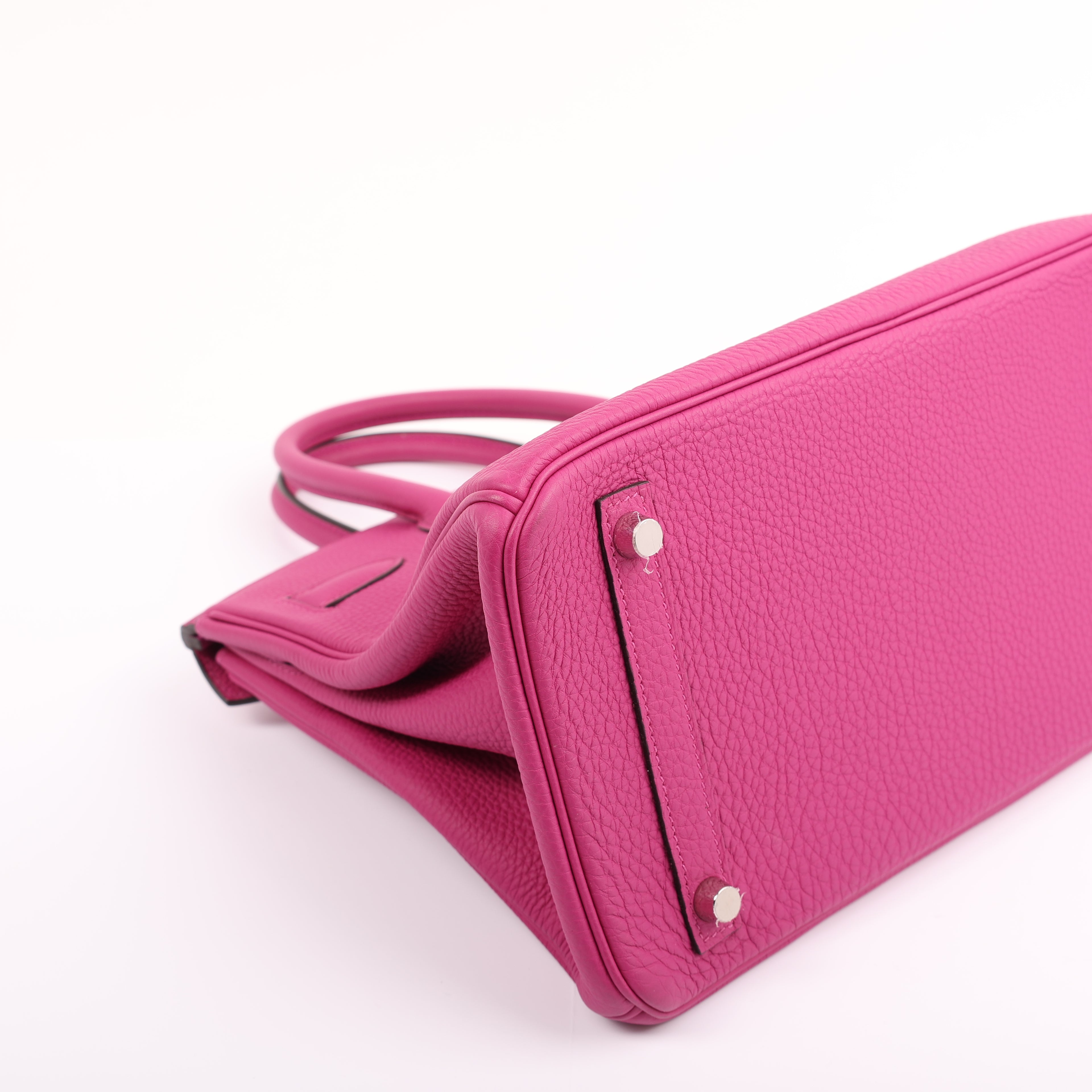 Hermès Rose Pourpre Togo Retourne Birkin 30 (PHW | 2017)