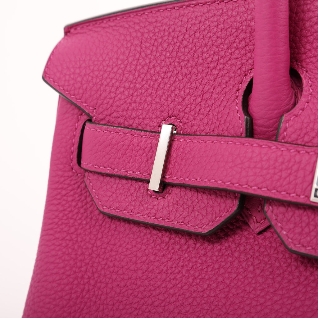 Hermès Rose Pourpre Togo Retourne Birkin 30 (PHW | 2017)