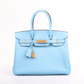 Hermès Bleu Celeste Togo Retourne Birkin 30 (GHW | 2020)