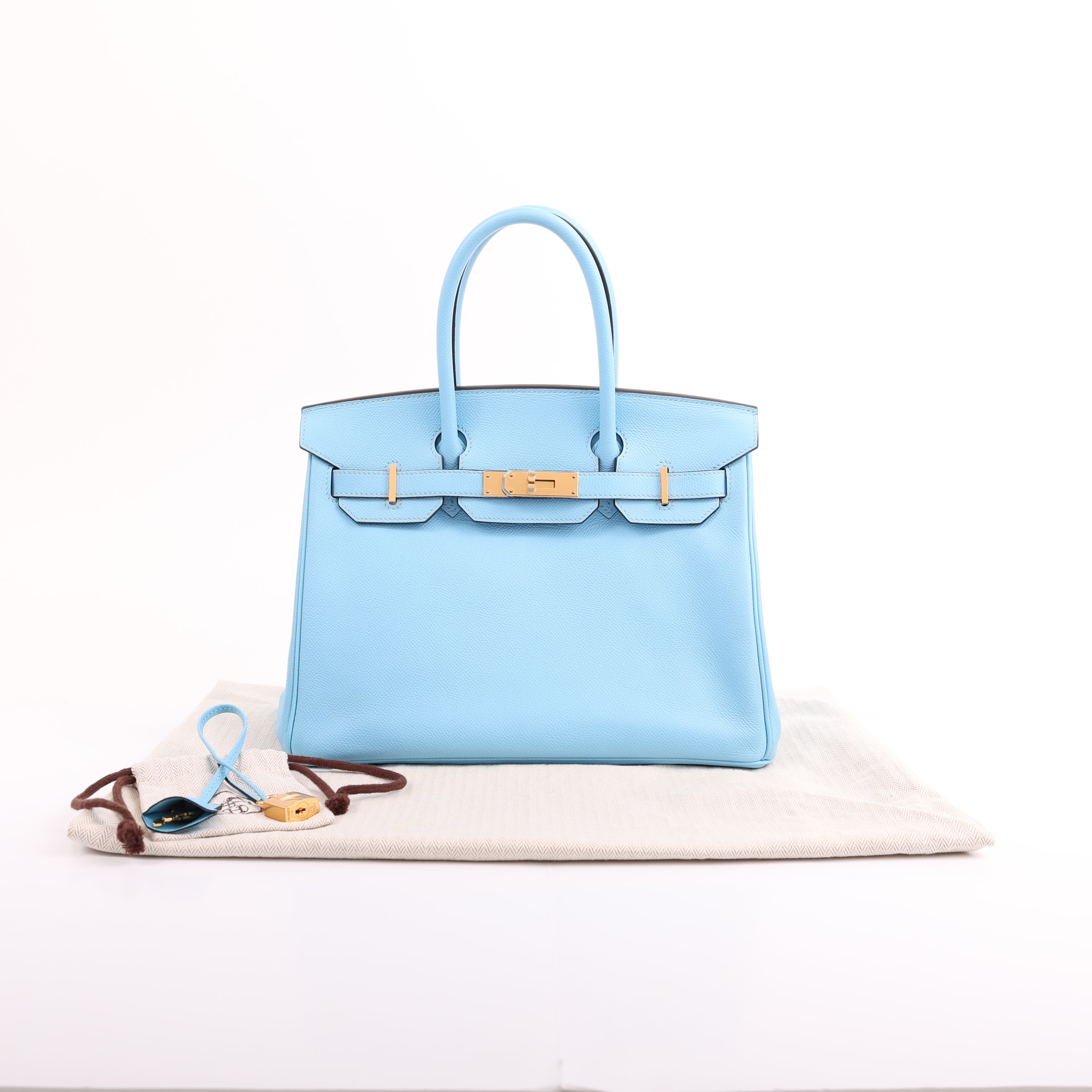 Hermès Bleu Celeste Togo Retourne Birkin 30 (GHW | 2020)