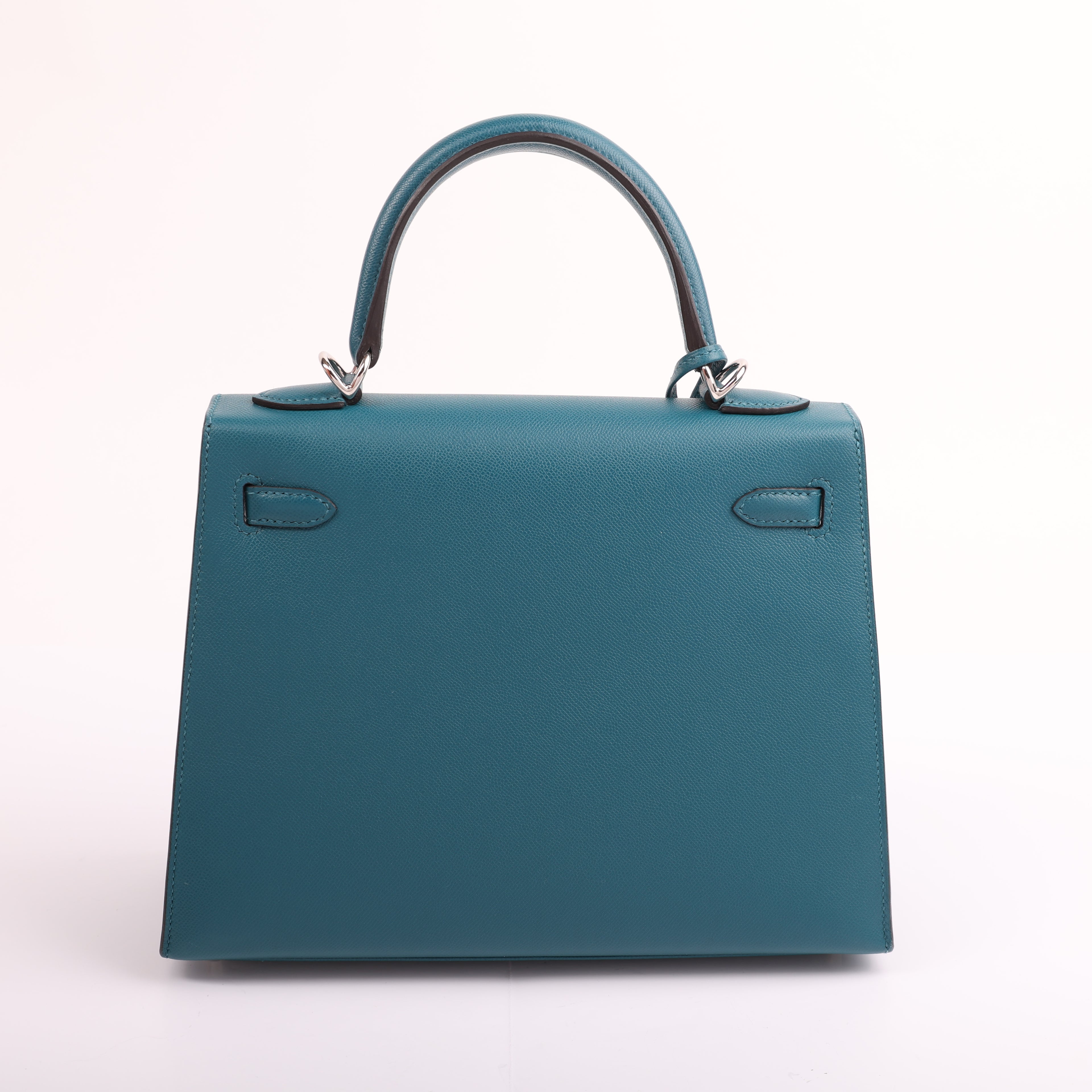 Hermes Vert Bosphore Veau Madame Verso Sellier Kelly 25 (PHW | 2024)