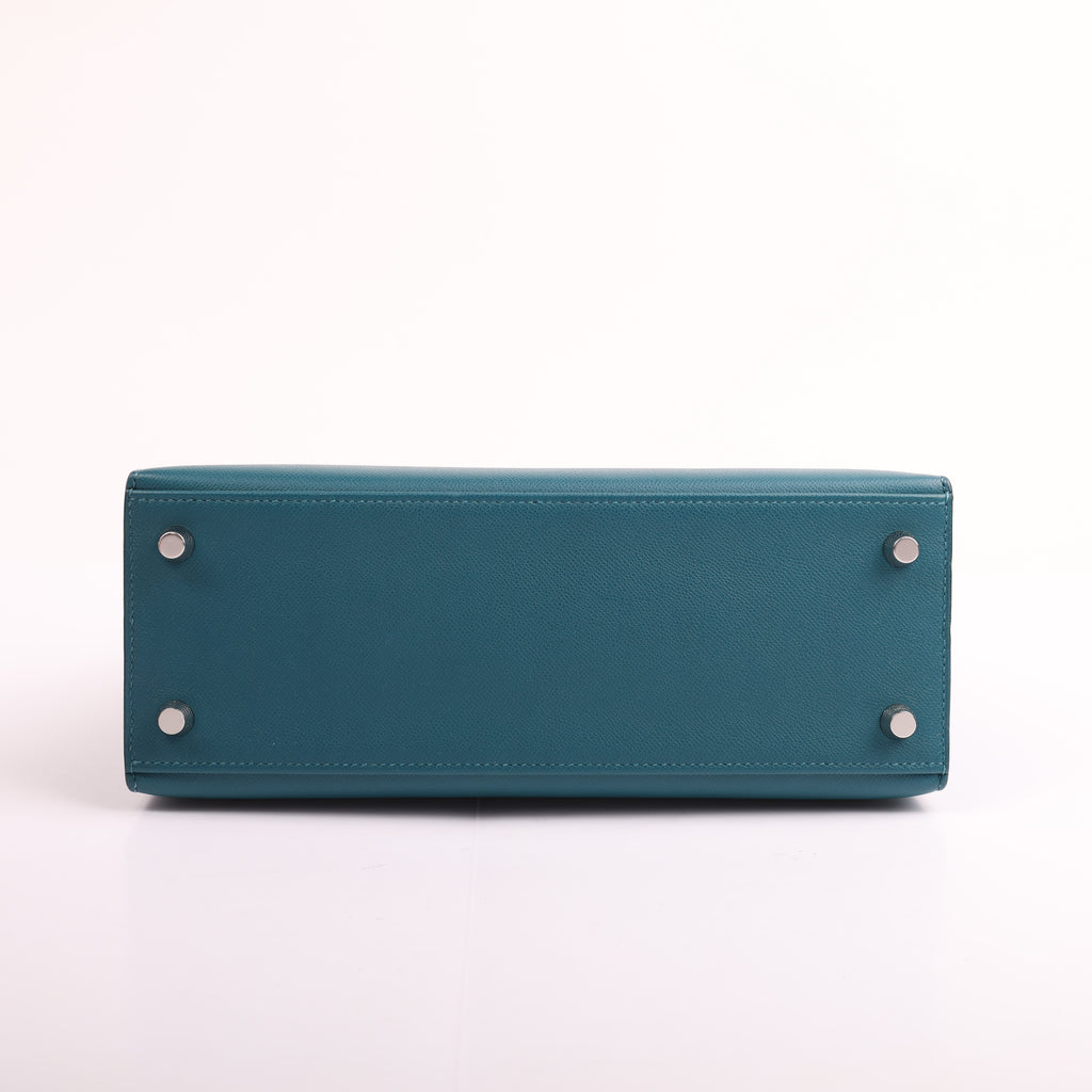 Hermes Vert Bosphore Veau Madame Verso Sellier Kelly 25 (PHW | 2024)