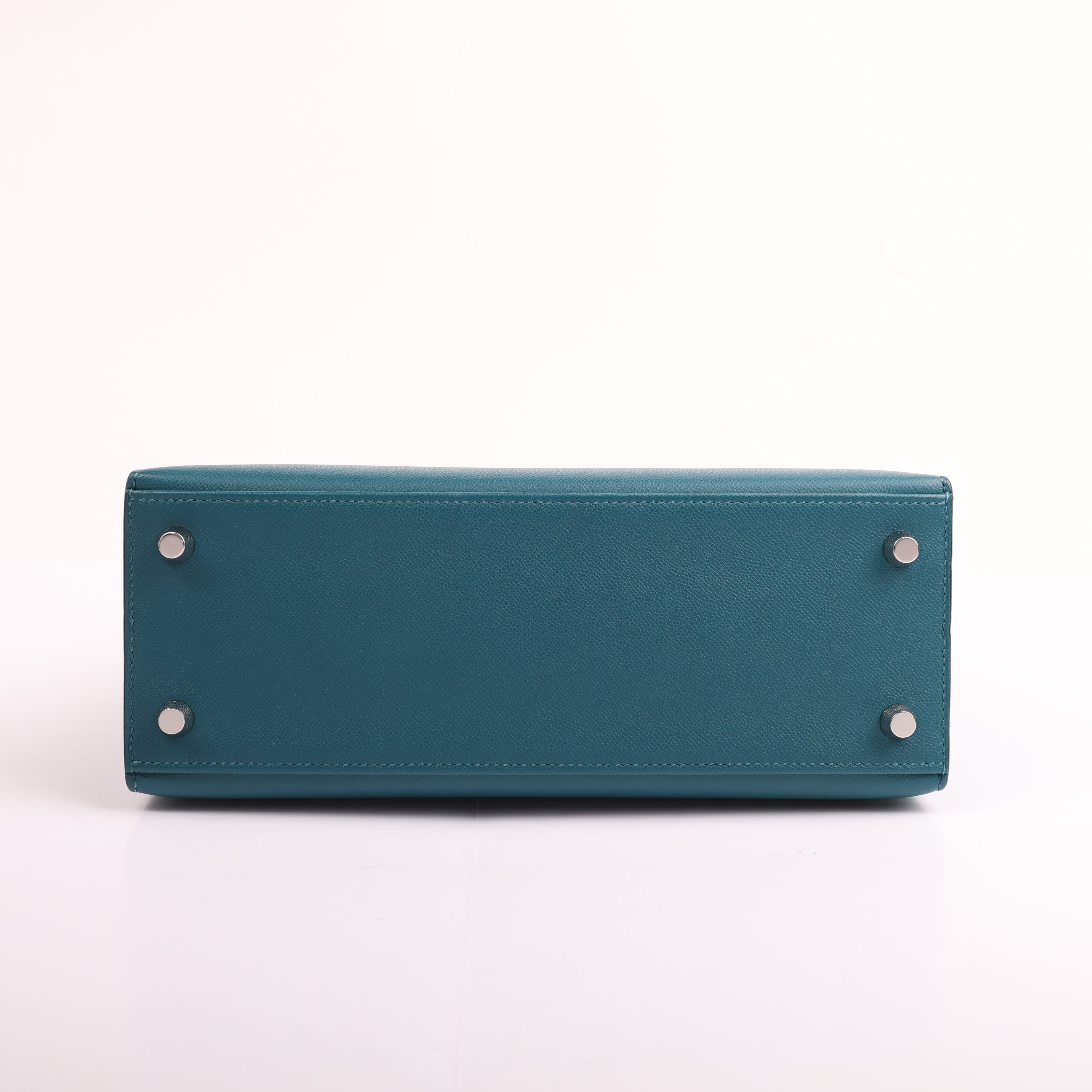 Hermes Vert Bosphore Veau Madame Verso Sellier Kelly 25 (PHW | 2024)