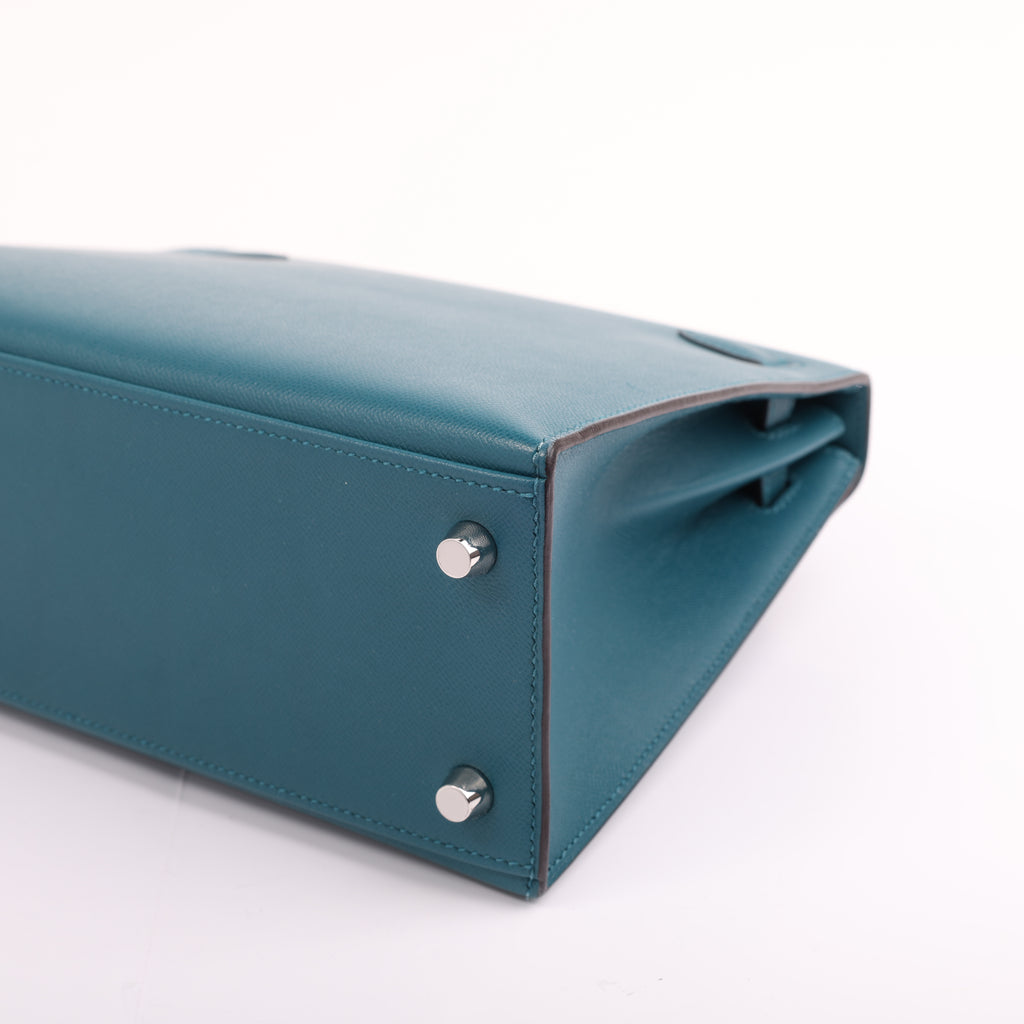 Hermes Vert Bosphore Veau Madame Verso Sellier Kelly 25 (PHW | 2024)
