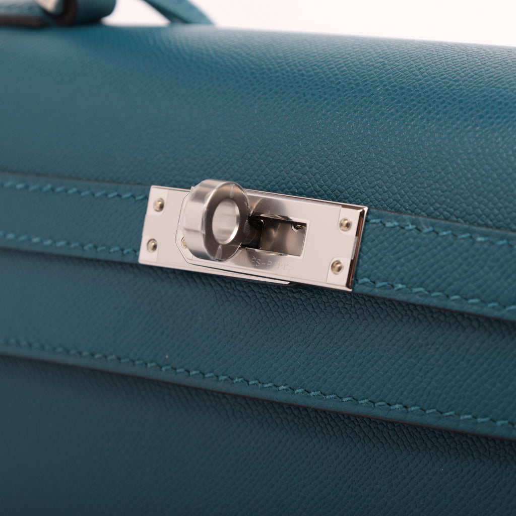 Hermes Vert Bosphore Veau Madame Verso Sellier Kelly 25 (PHW | 2024)