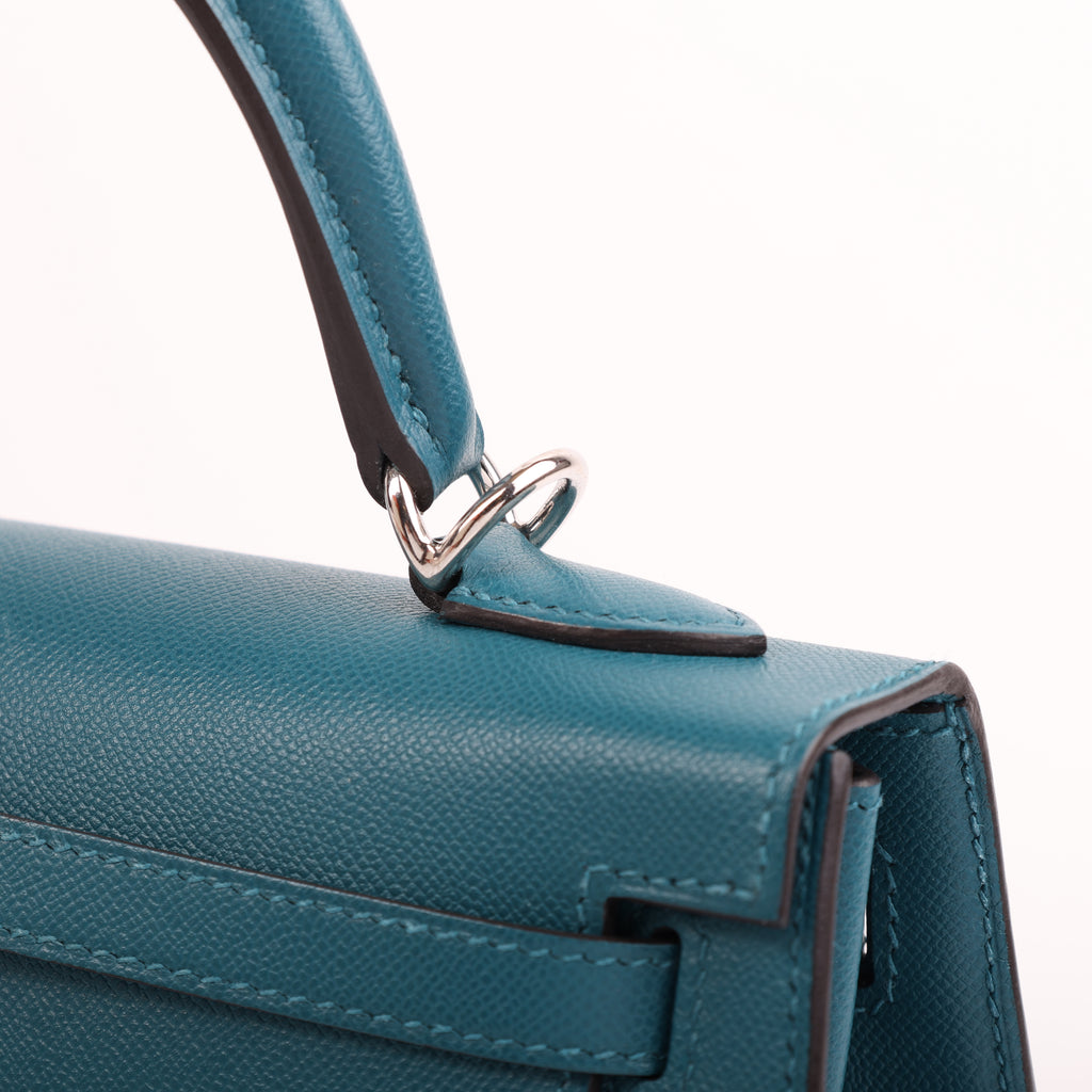 Hermes Vert Bosphore Veau Madame Verso Sellier Kelly 25 (PHW | 2024)