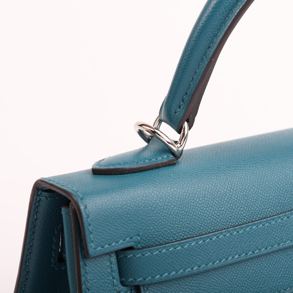 Hermes Vert Bosphore Veau Madame Verso Sellier Kelly 25 (PHW | 2024)