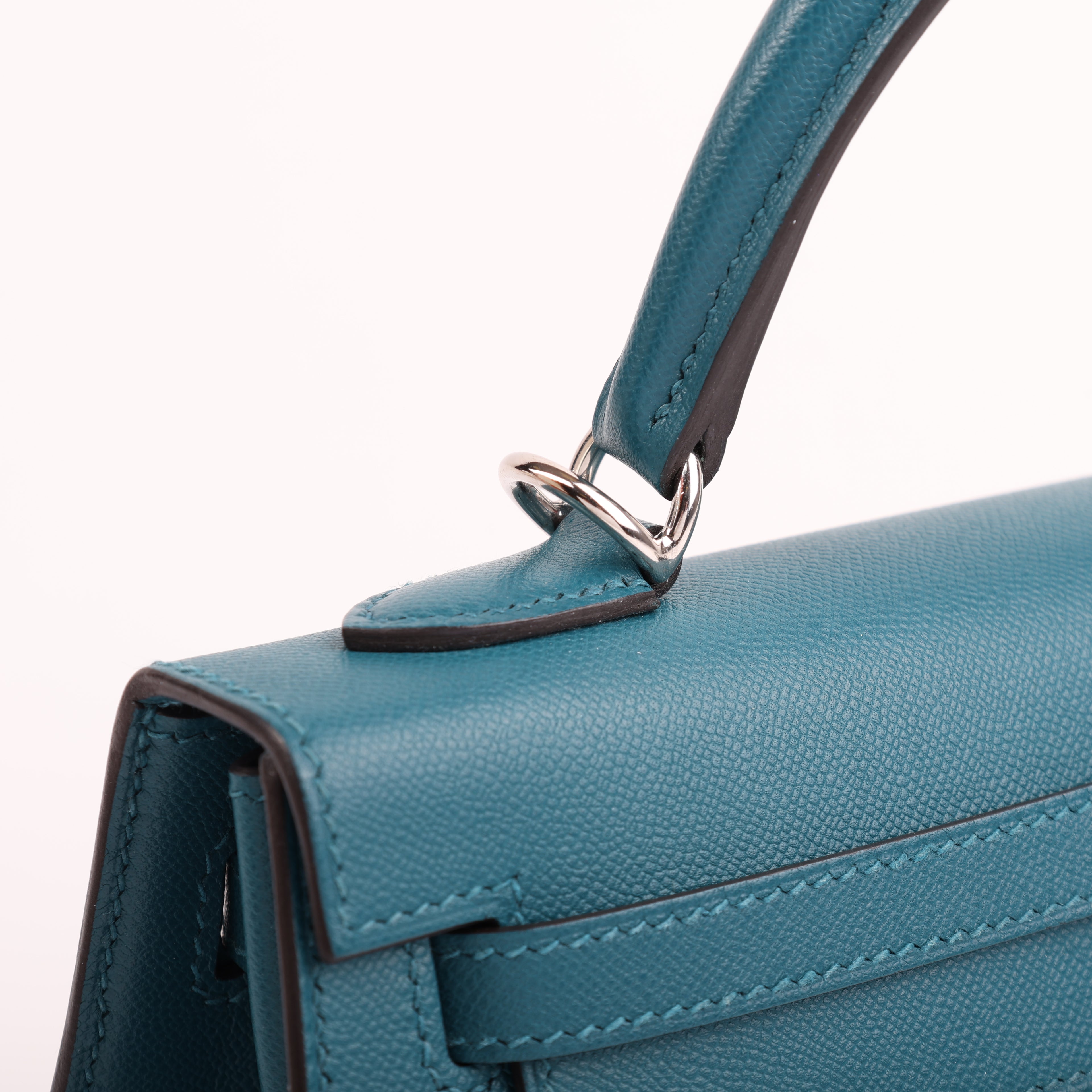 Hermes Vert Bosphore Veau Madame Verso Sellier Kelly 25 (PHW | 2024)