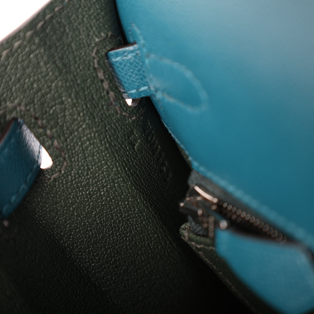 Hermes Vert Bosphore Veau Madame Verso Sellier Kelly 25 (PHW | 2024)