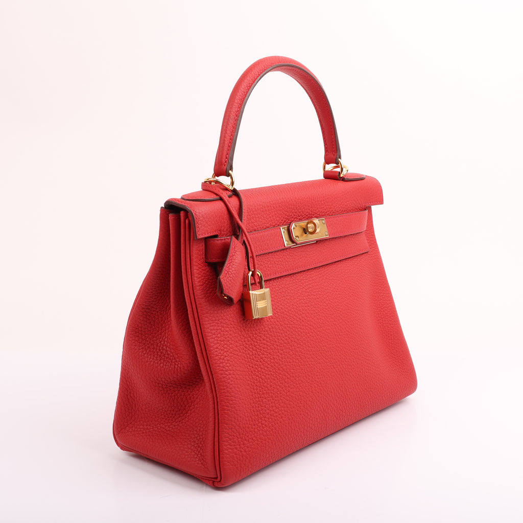 Hermès Vermillion Togo Retourne Kelly 28 (GHW | 2023)