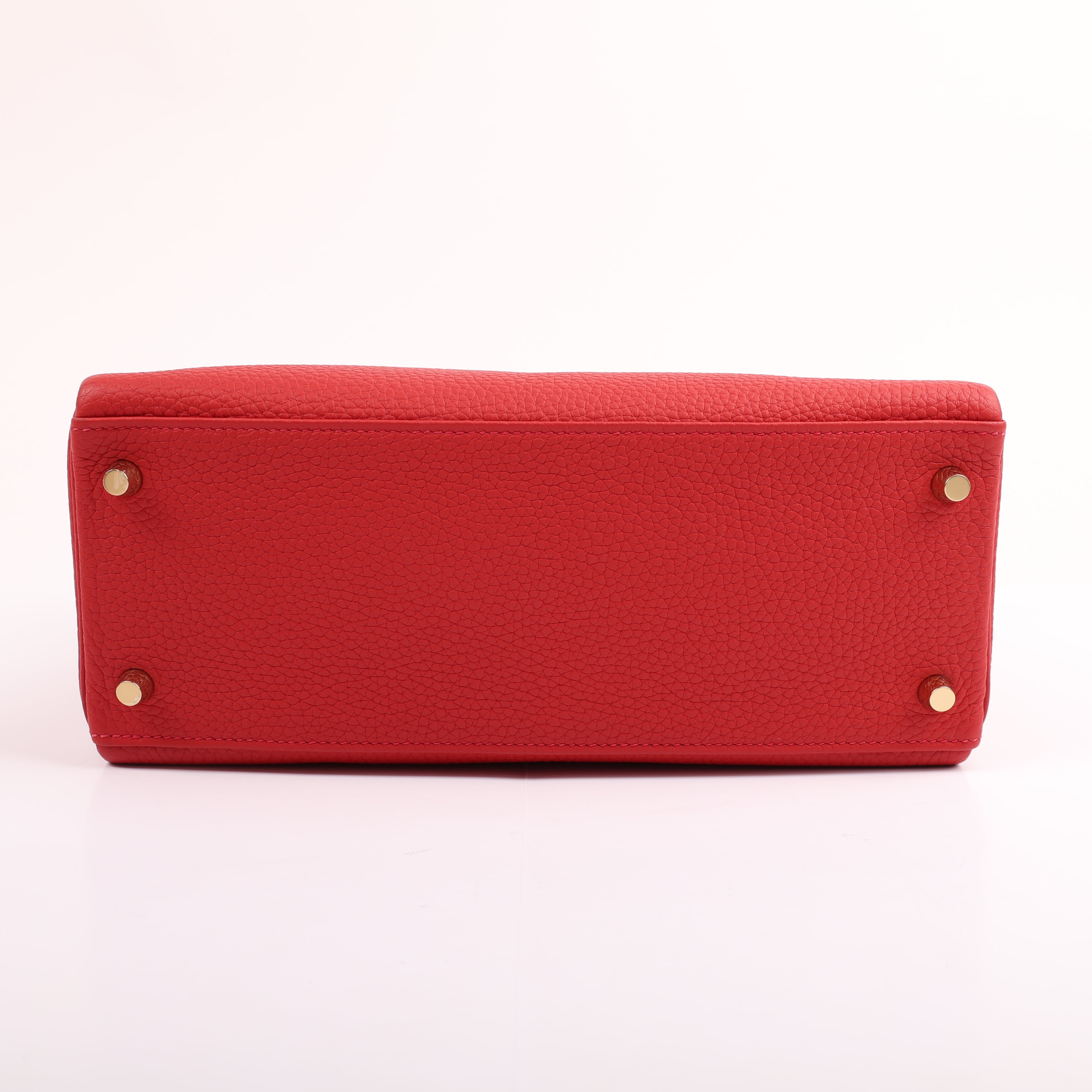 Hermès Vermillion Togo Retourne Kelly 28 (GHW | 2023)