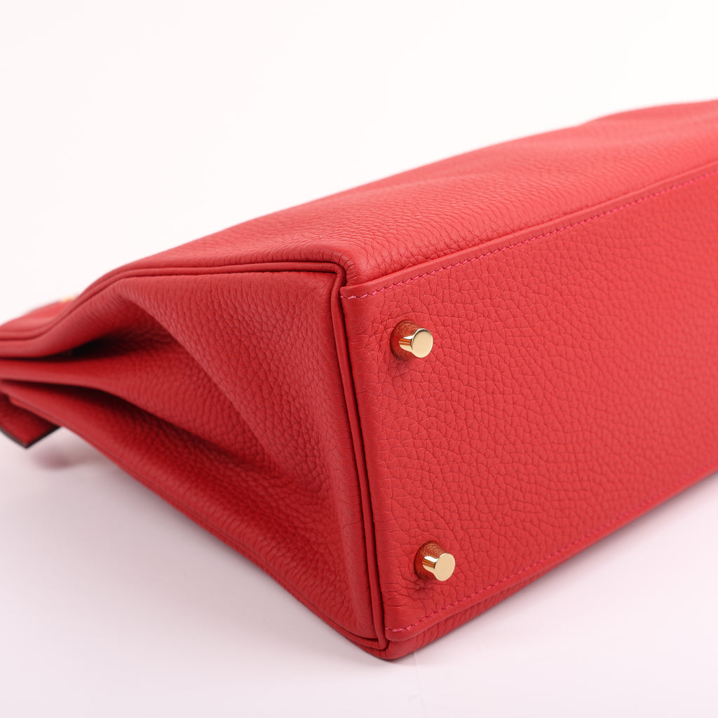 Hermès Vermillion Togo Retourne Kelly 28 (GHW | 2023)